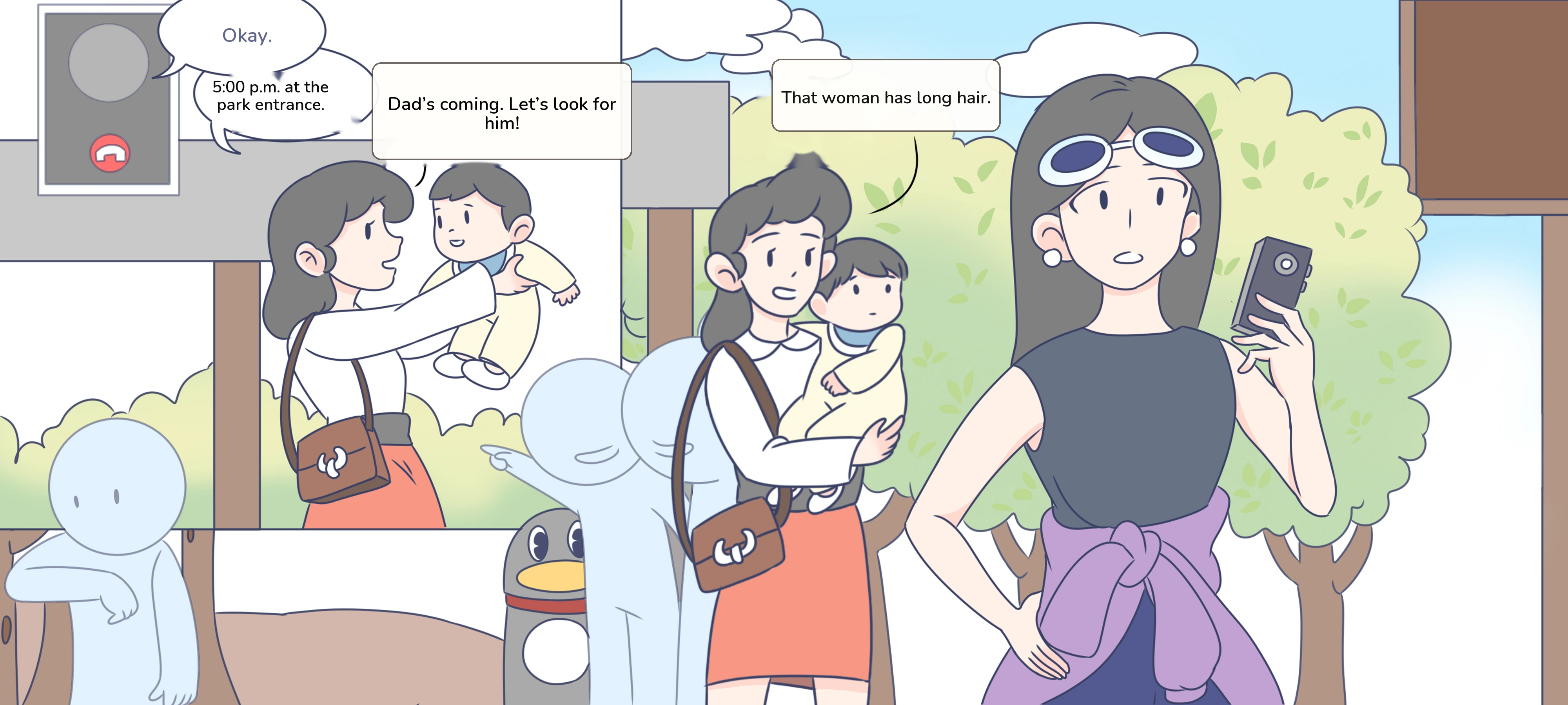 Oh, There’s Dad!, step 1