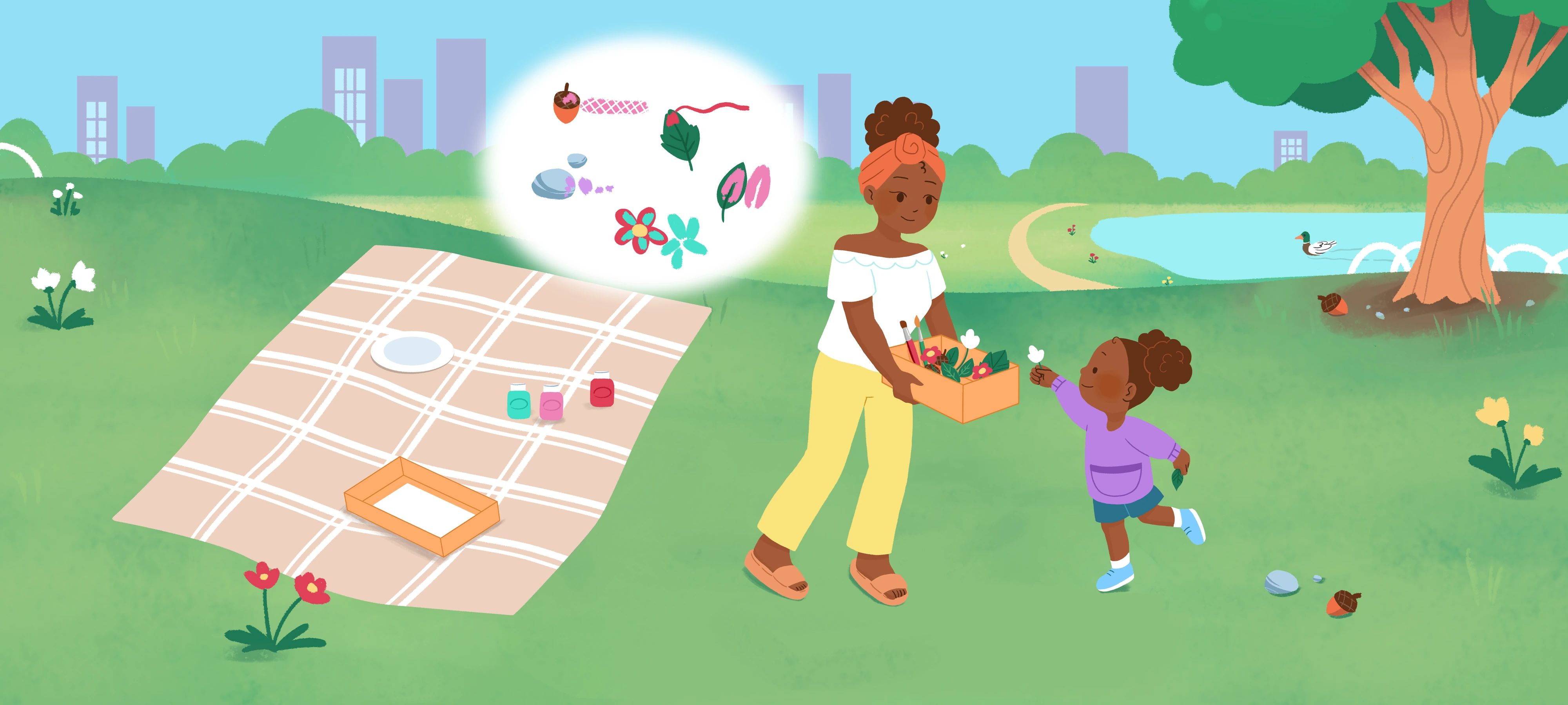 Paint a Landscape with Nature, step 1