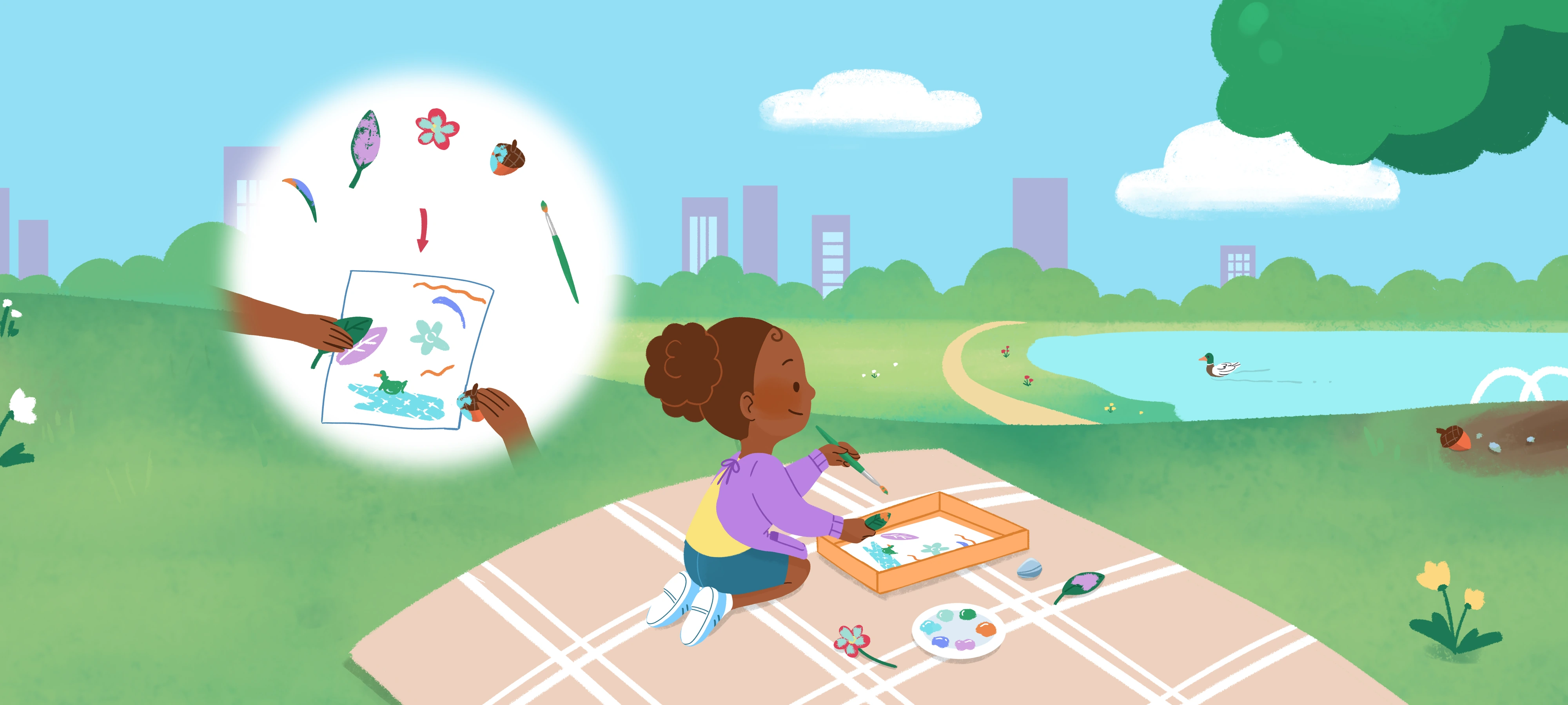 Paint a Landscape with Nature, step 2