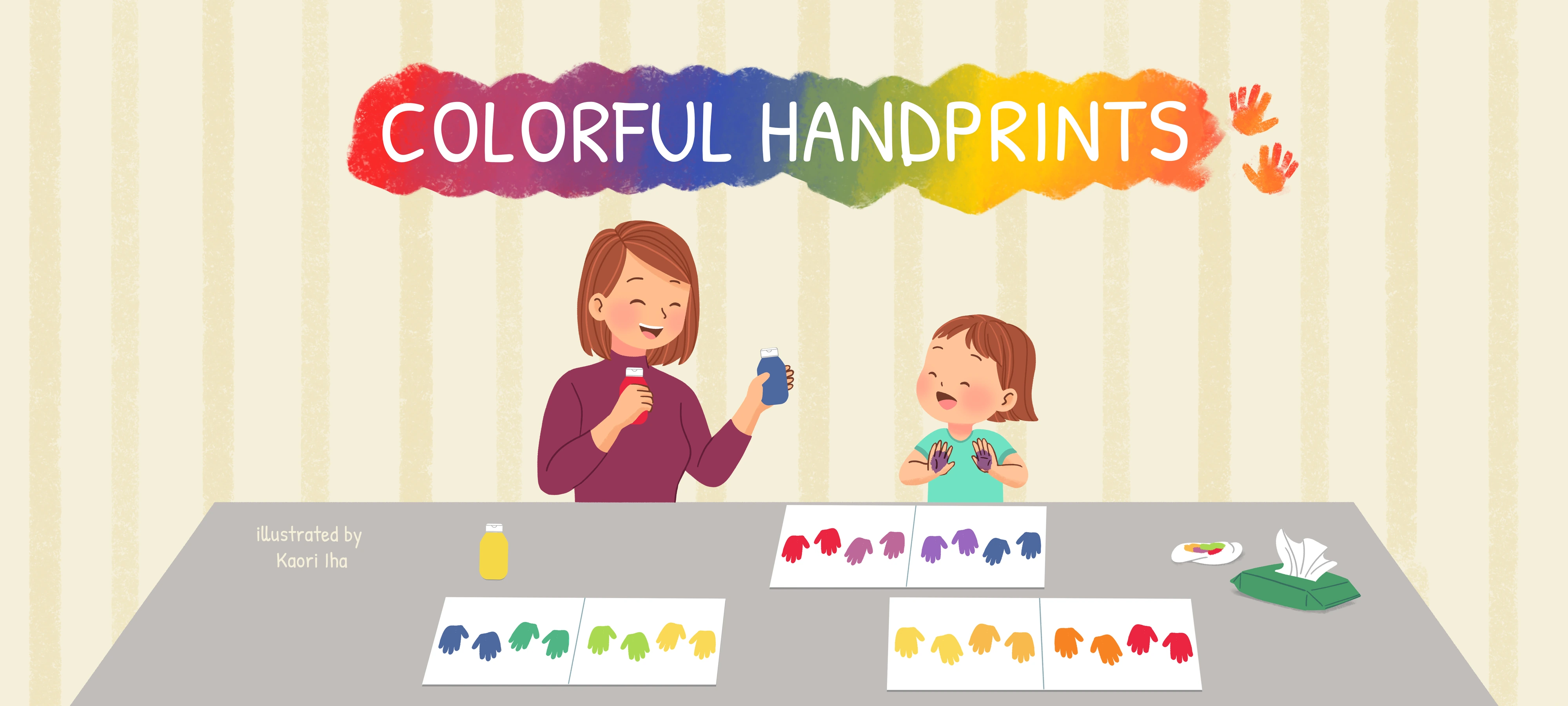 Colorful Handprints activity illustration