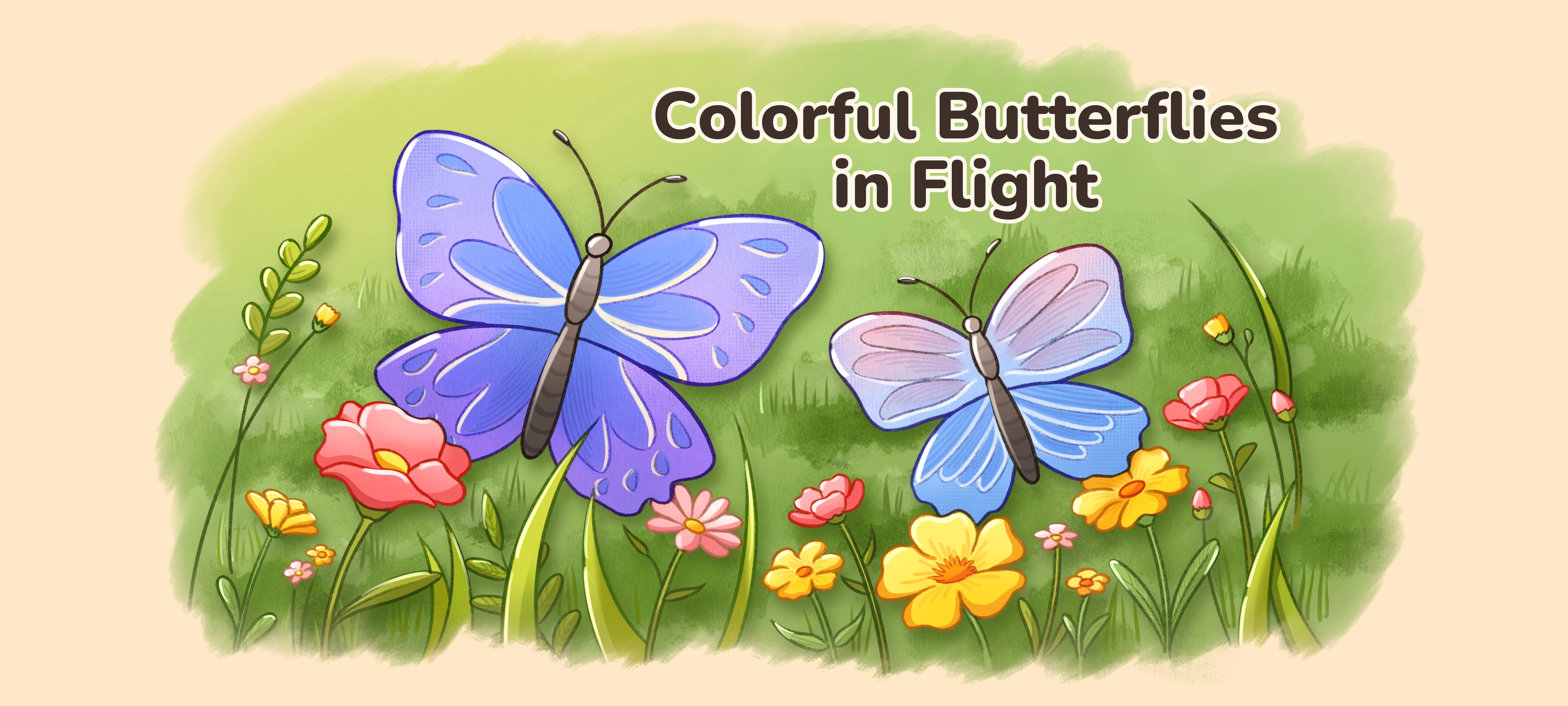 Colorful Butterflies in Flight activity illustration