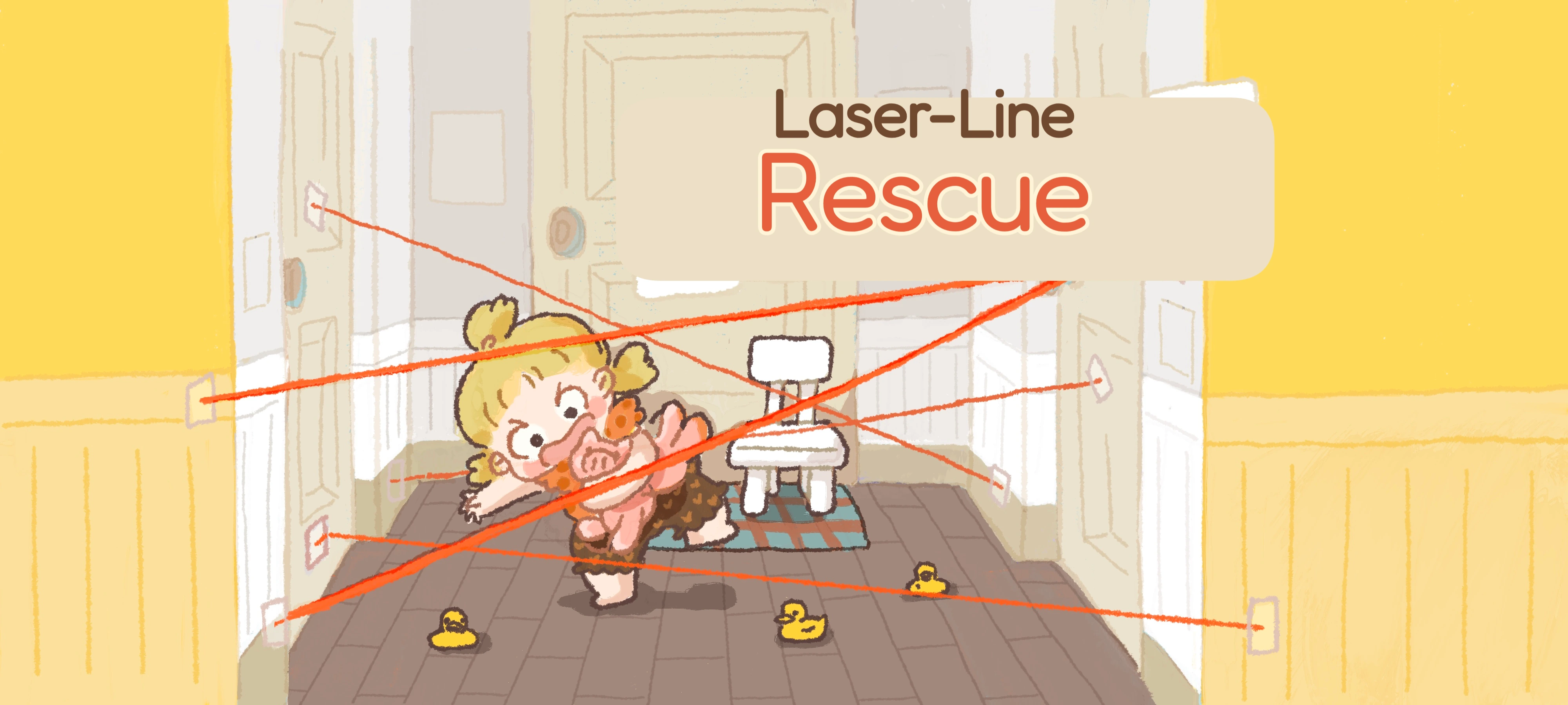 Laser-Line Rescue activity illustration