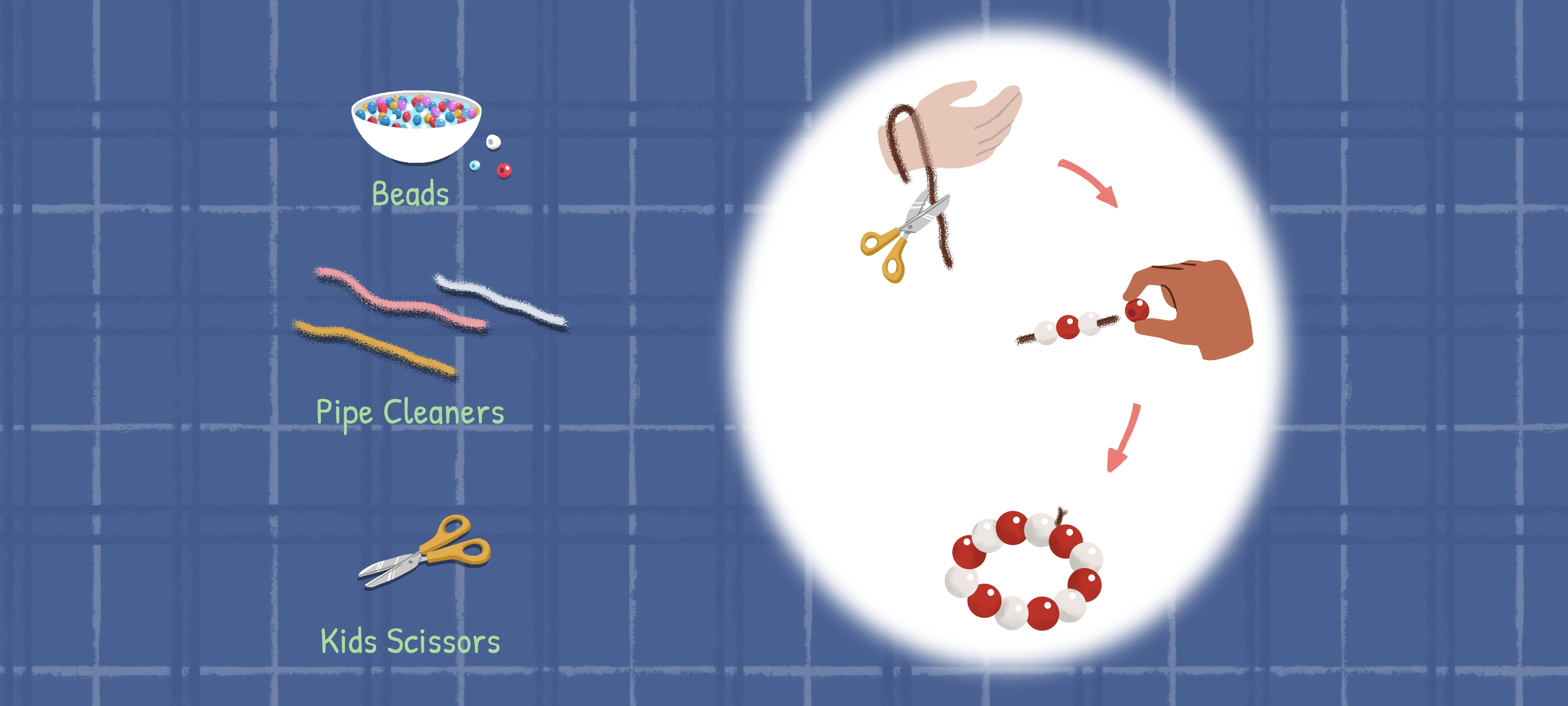 Make a Beaded Bracelet Together, preparation