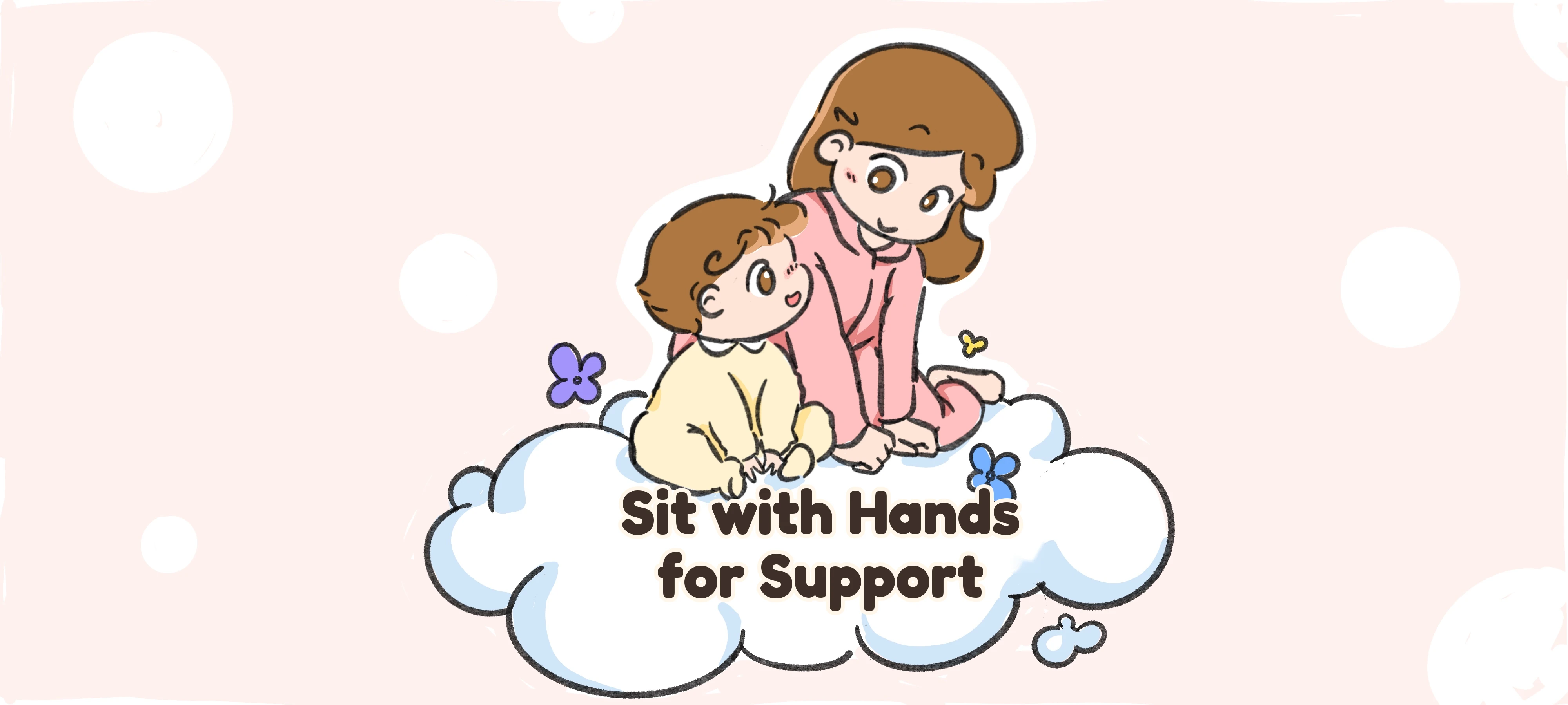 Sit with Hands Down for Support activity illustration