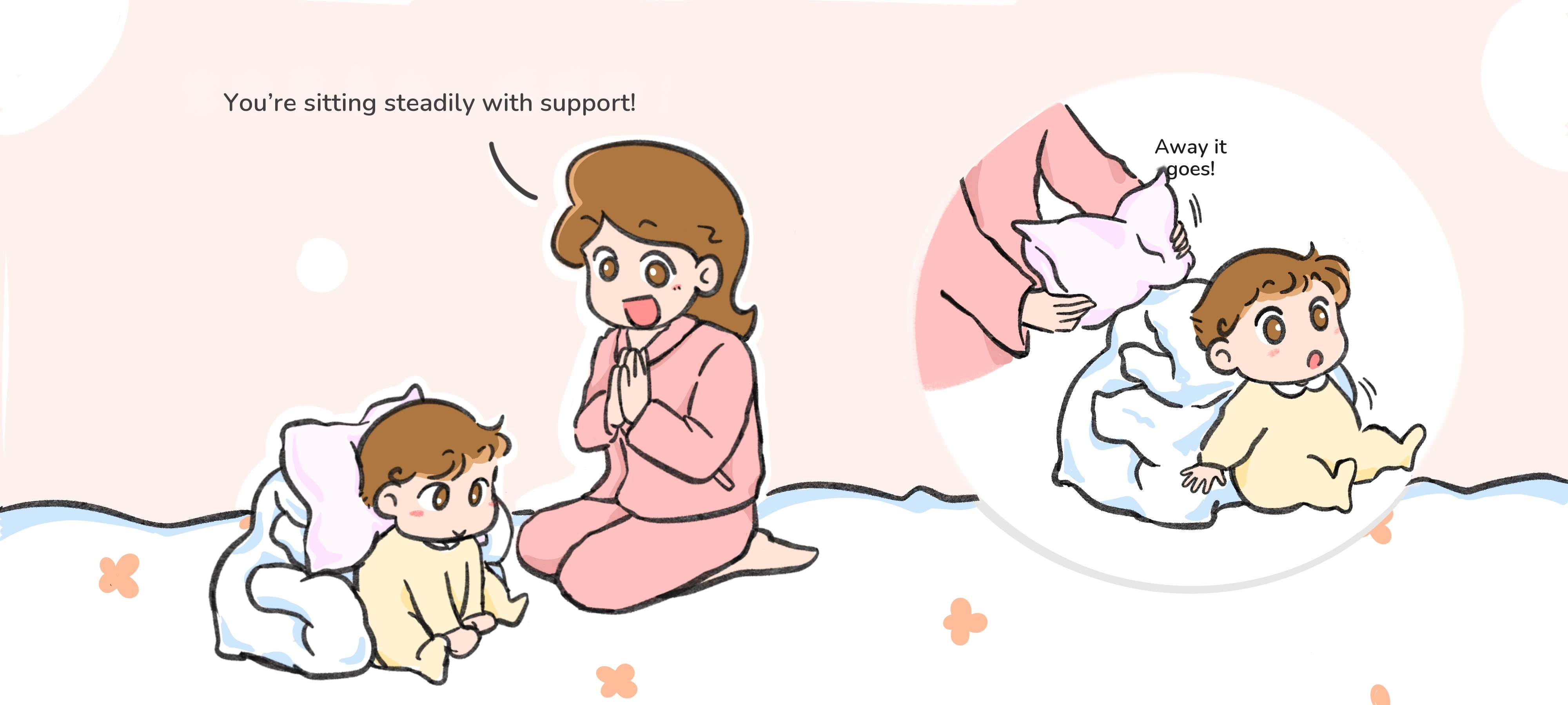 Sit with Hands Down for Support, step 1