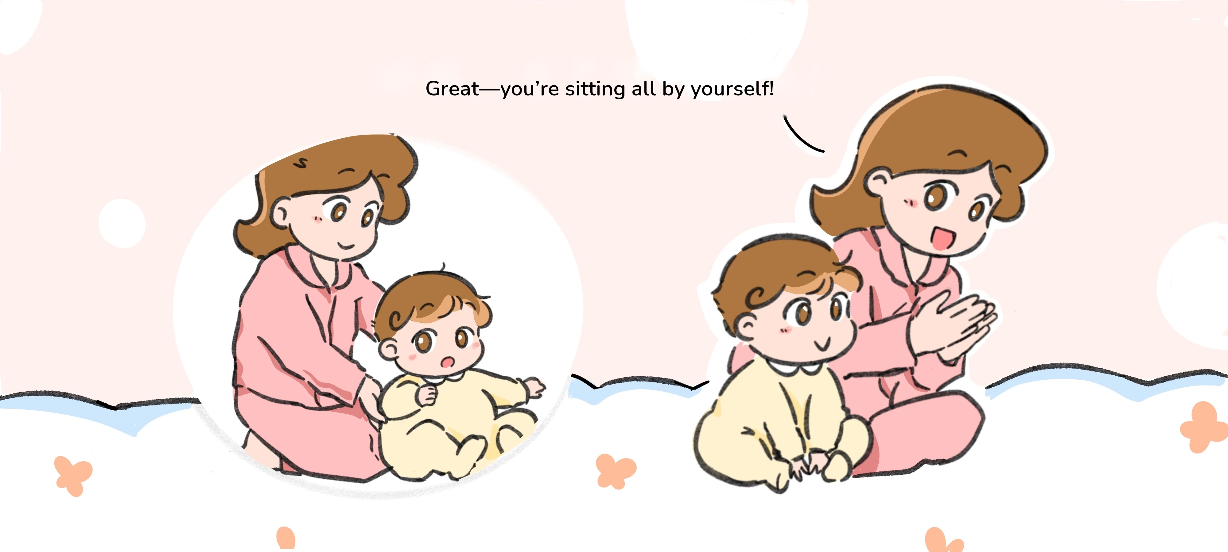 Sit with Hands Down for Support, step 3