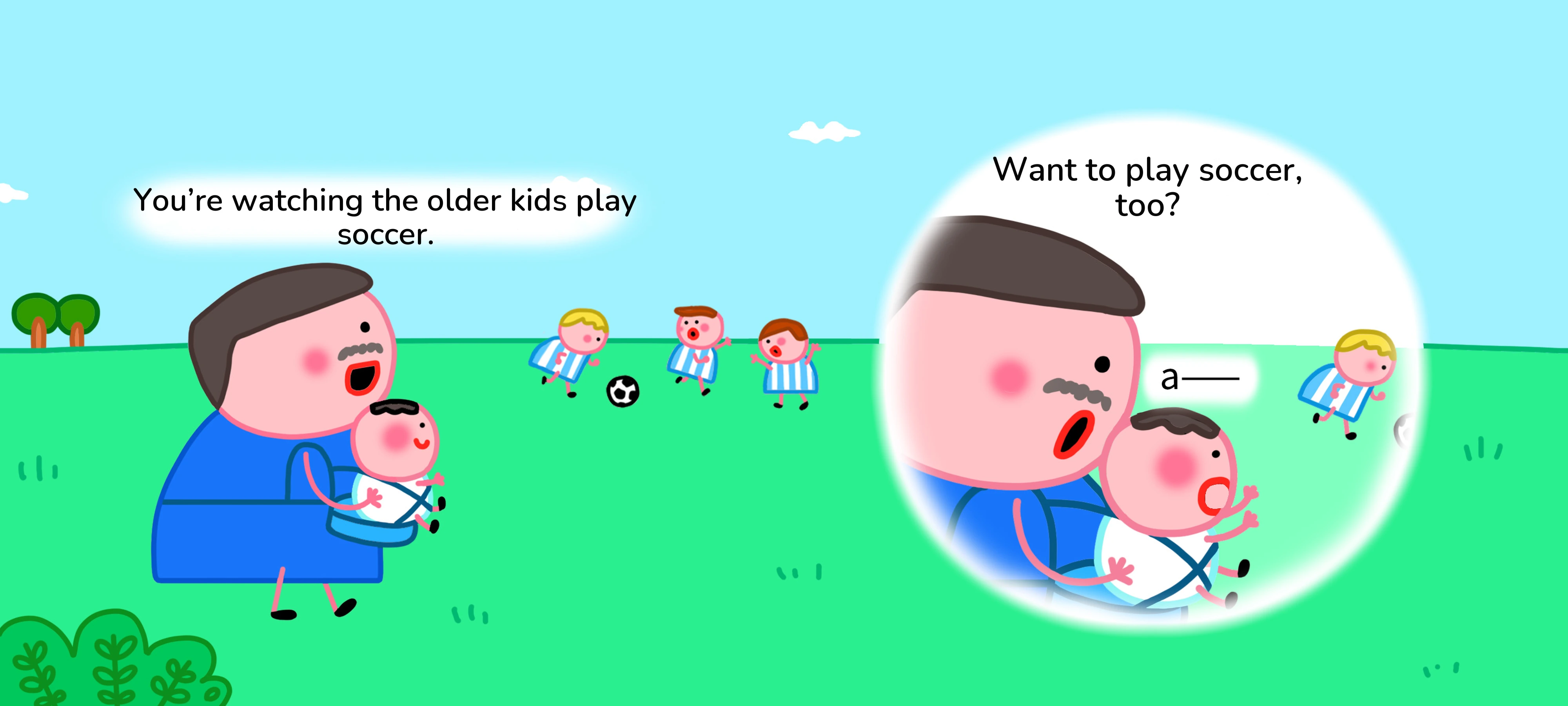 A Busy Day at the Park, step 1