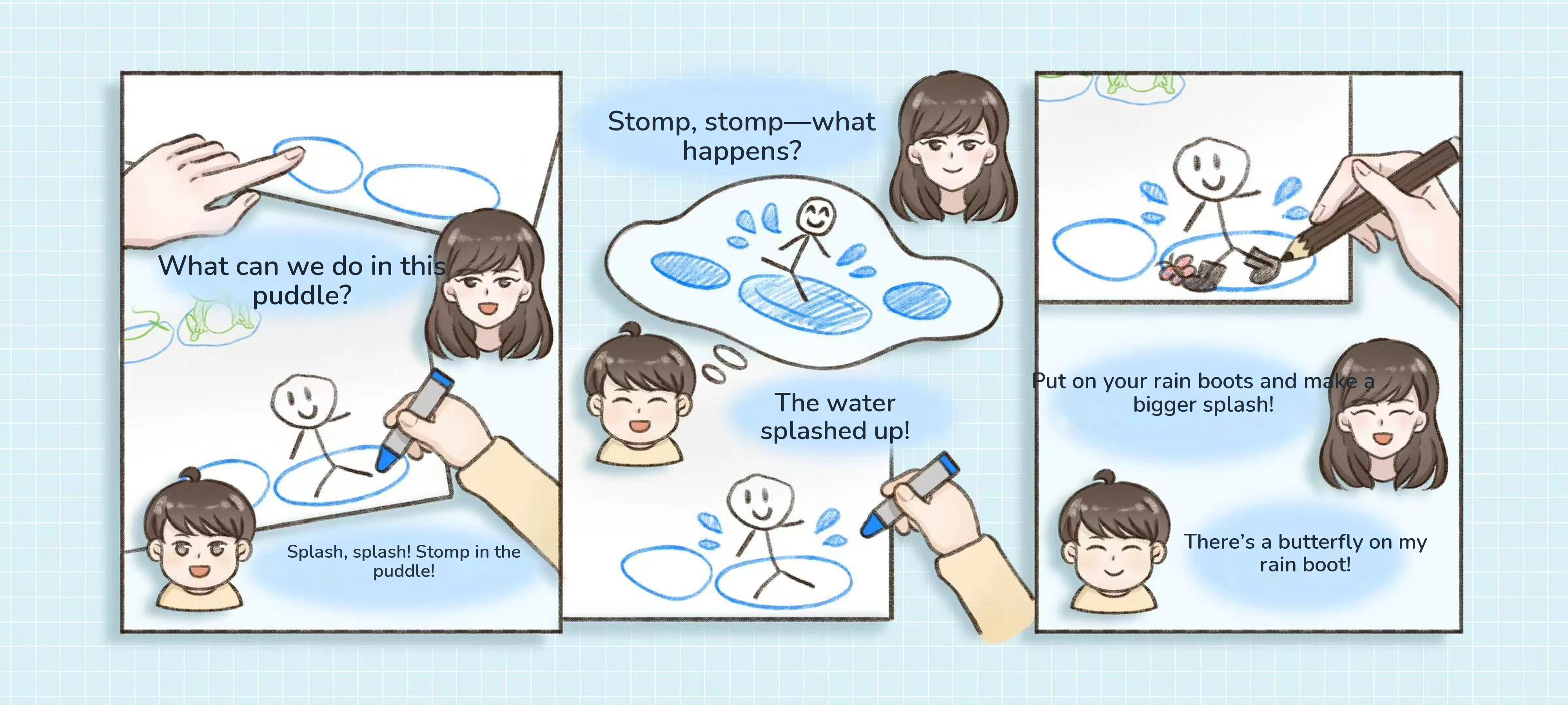 A Fun Rainy Day, step 3