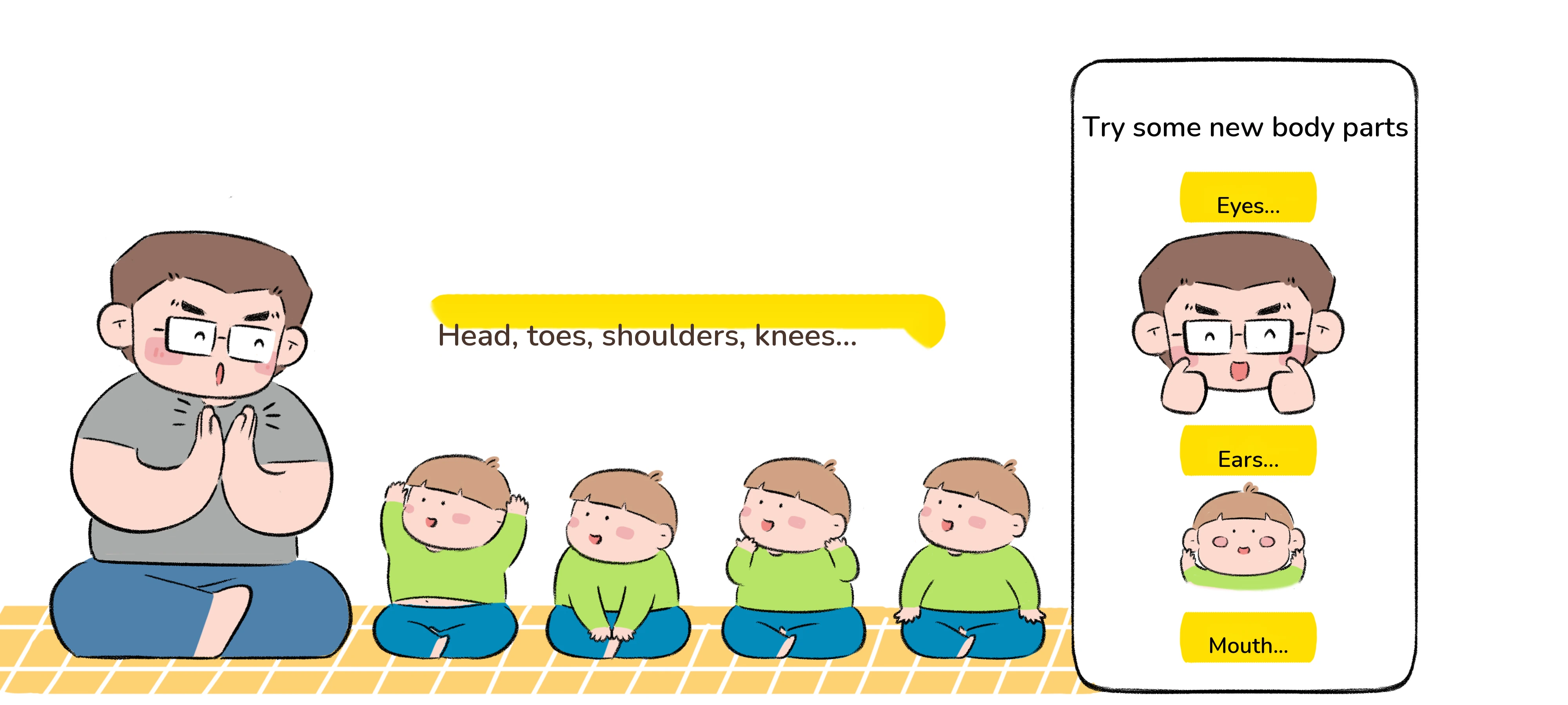 Mix Up the Body Song, step 3