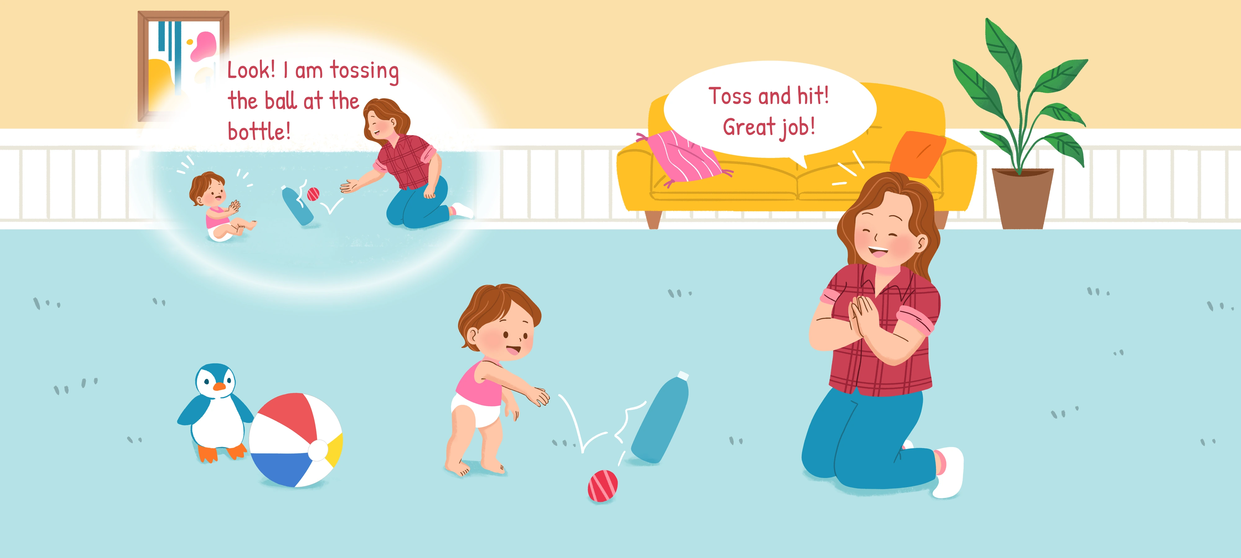 Toss and Hit, step 1
