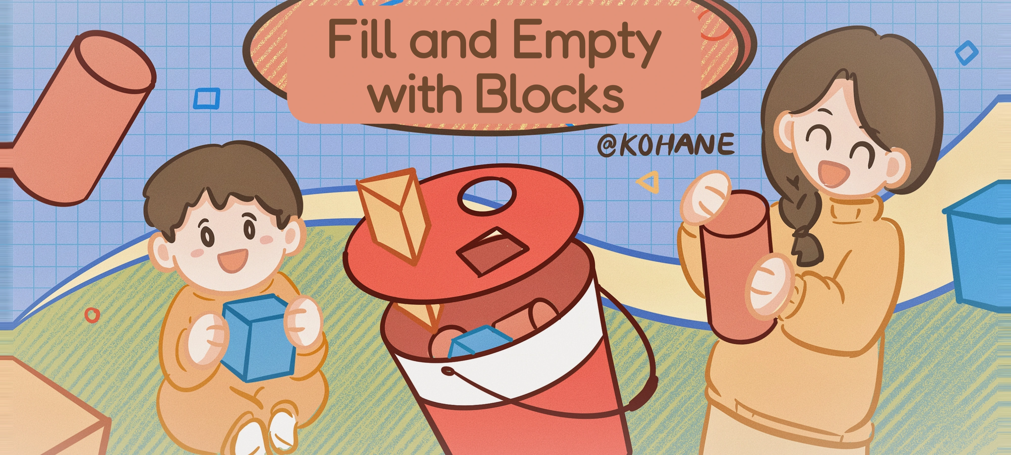 Fill and Empty with Blocks activity illustration