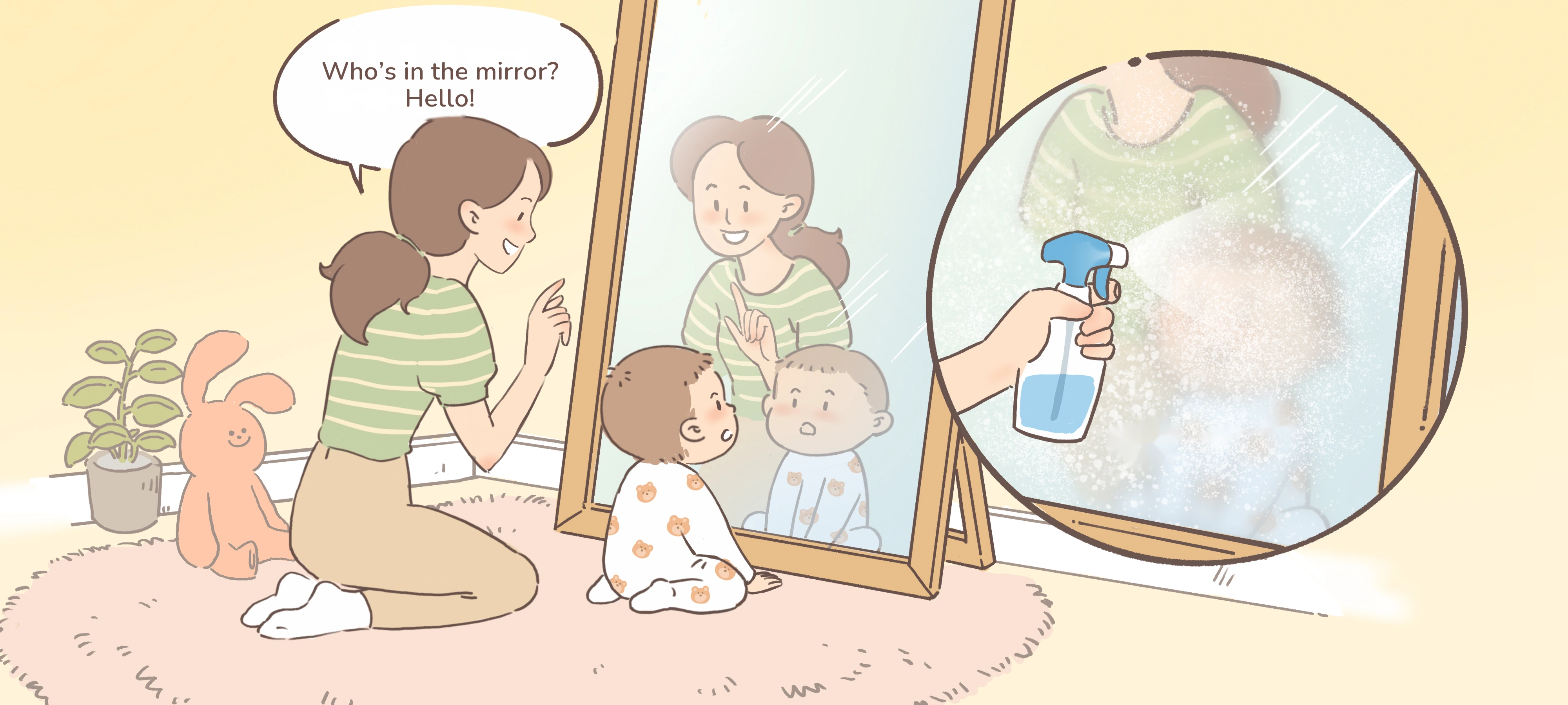 Friends in the Mirror, step 1