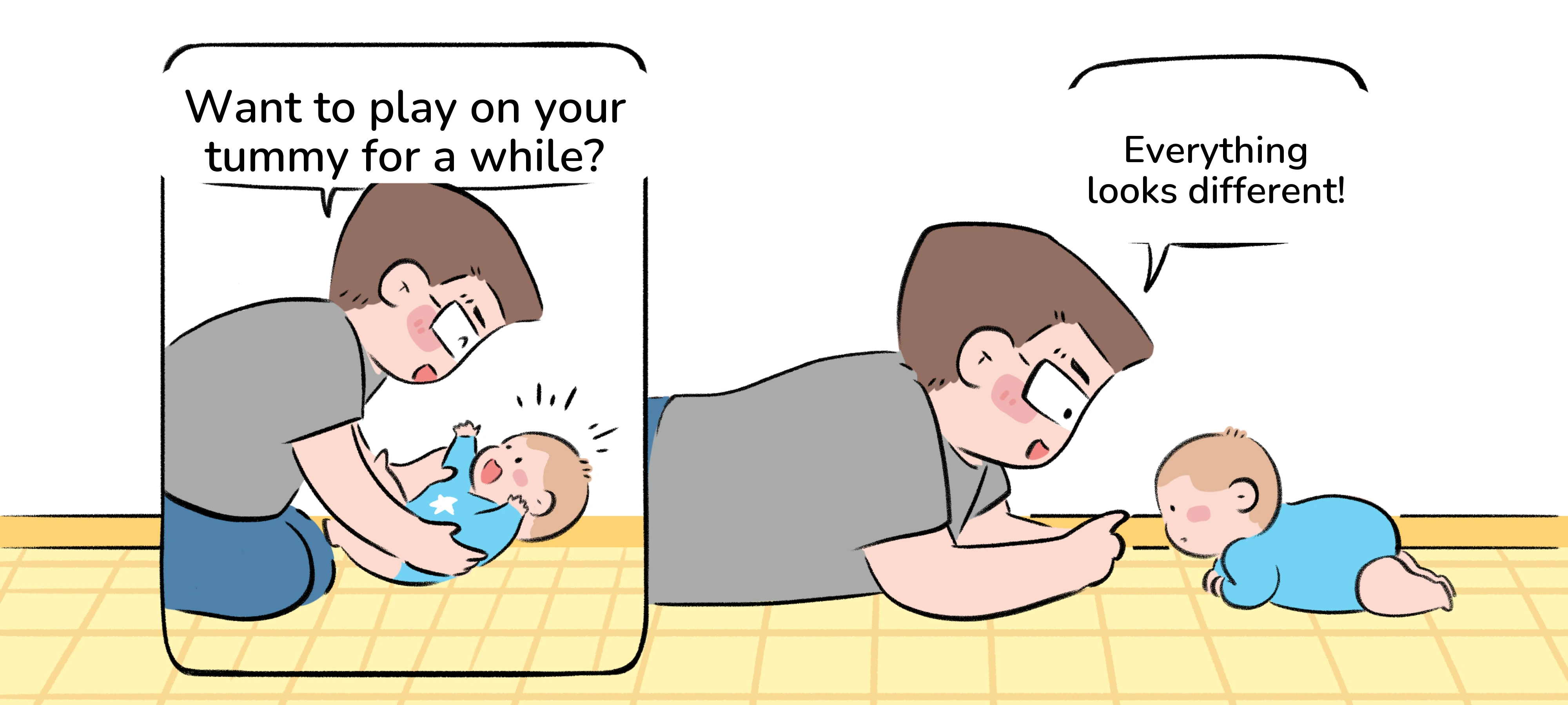 Happy Tummy Time, step 1