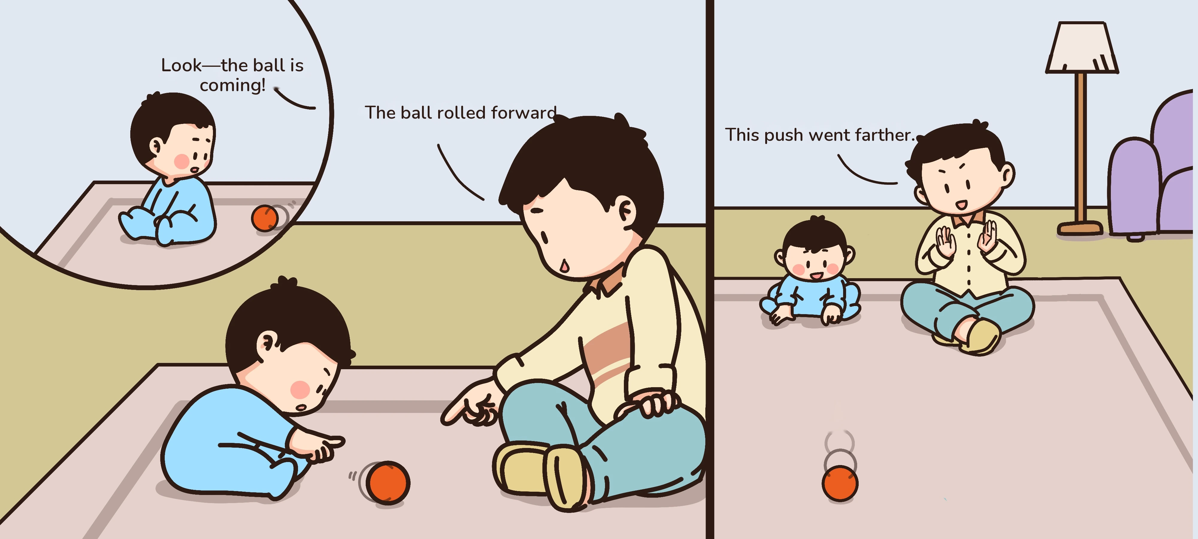 Here Comes the Ball, step 1