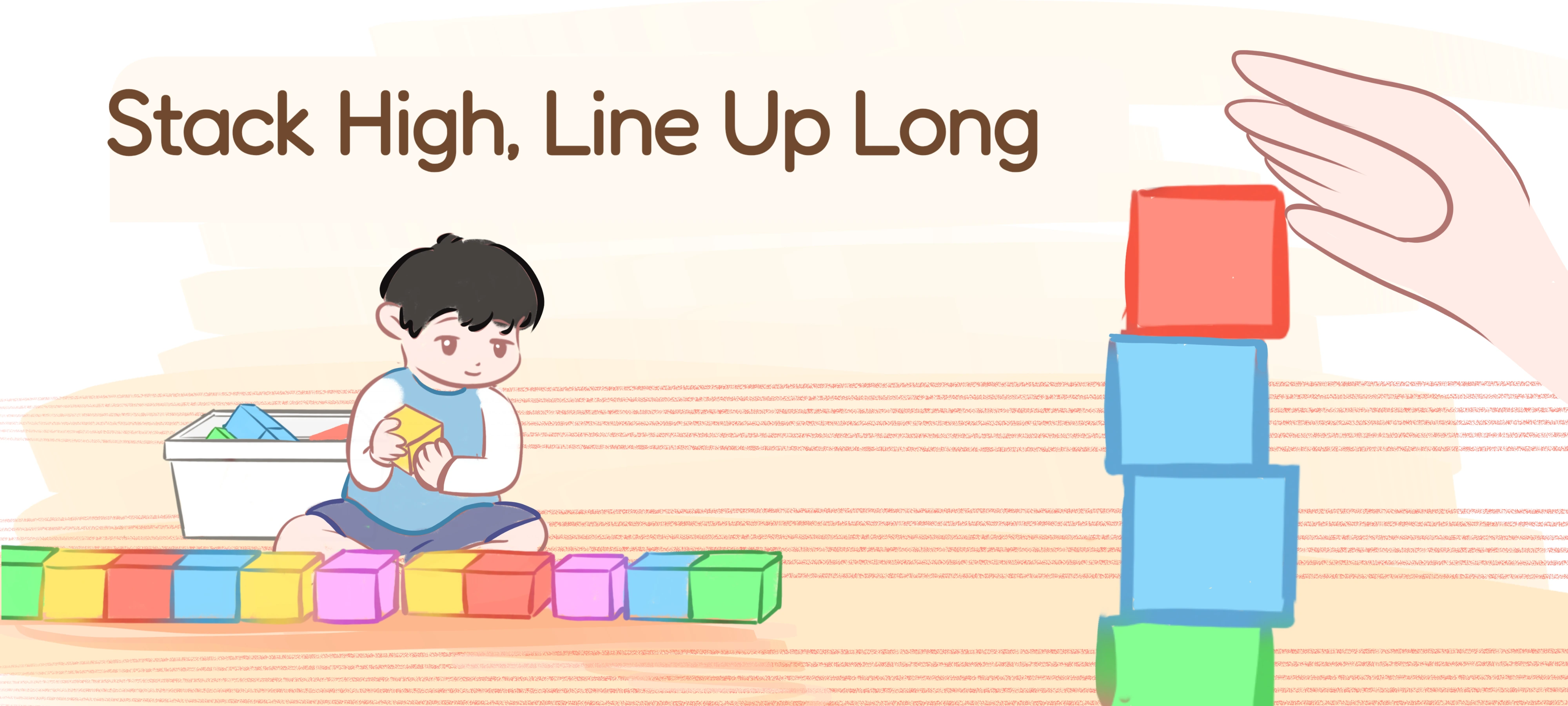 Stack High, Line Up Long activity illustration