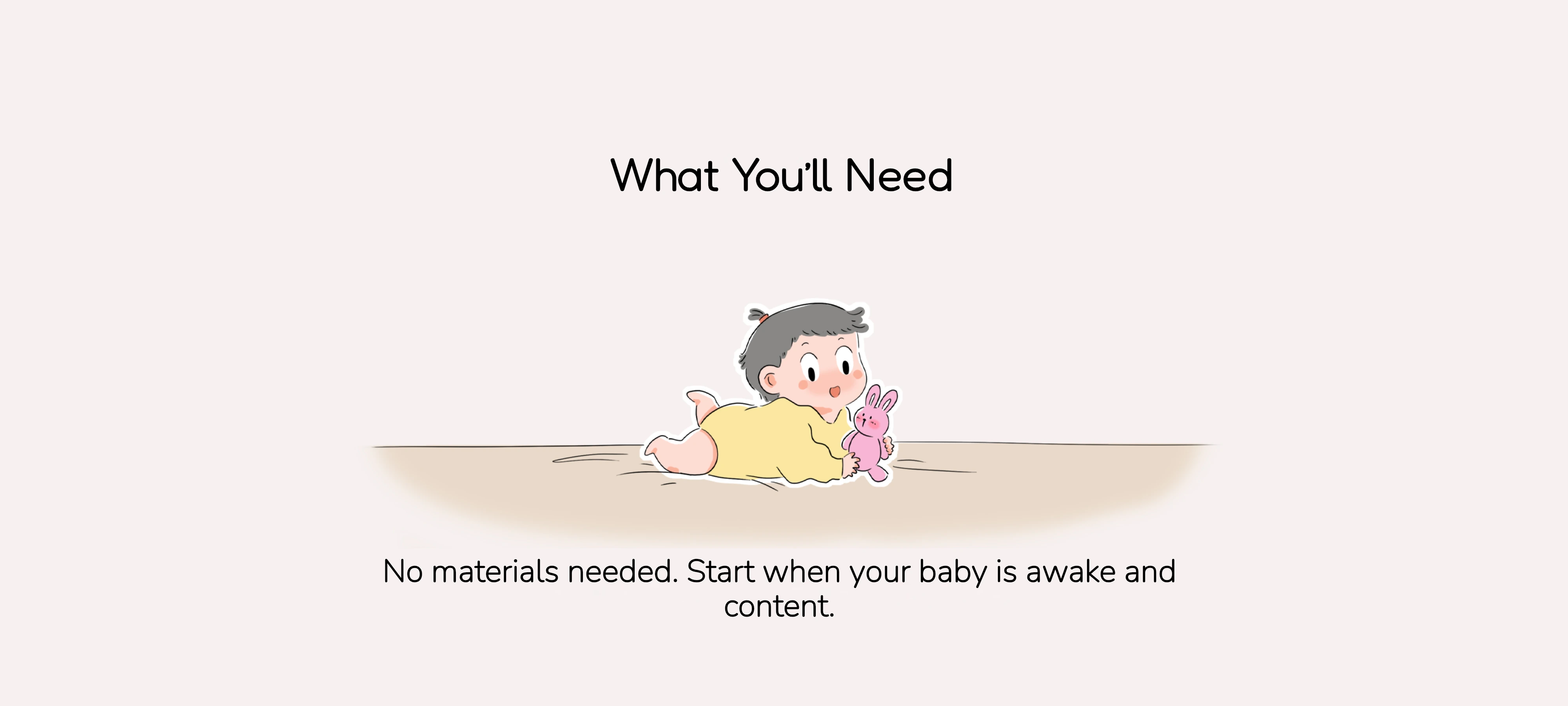 Baby Tummy-Time Fun, preparation