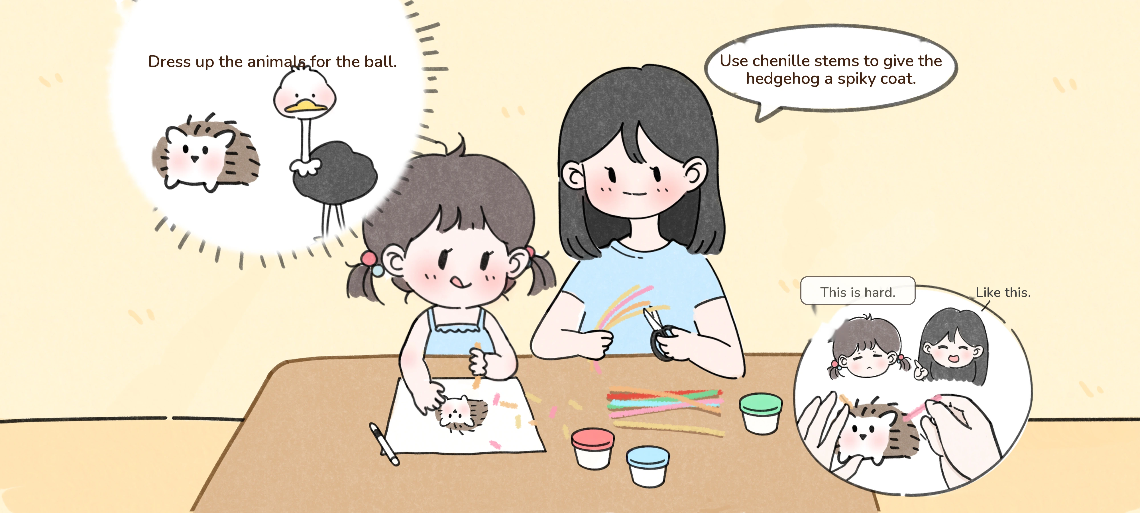 Pipe-Cleaner Dance Party, step 1