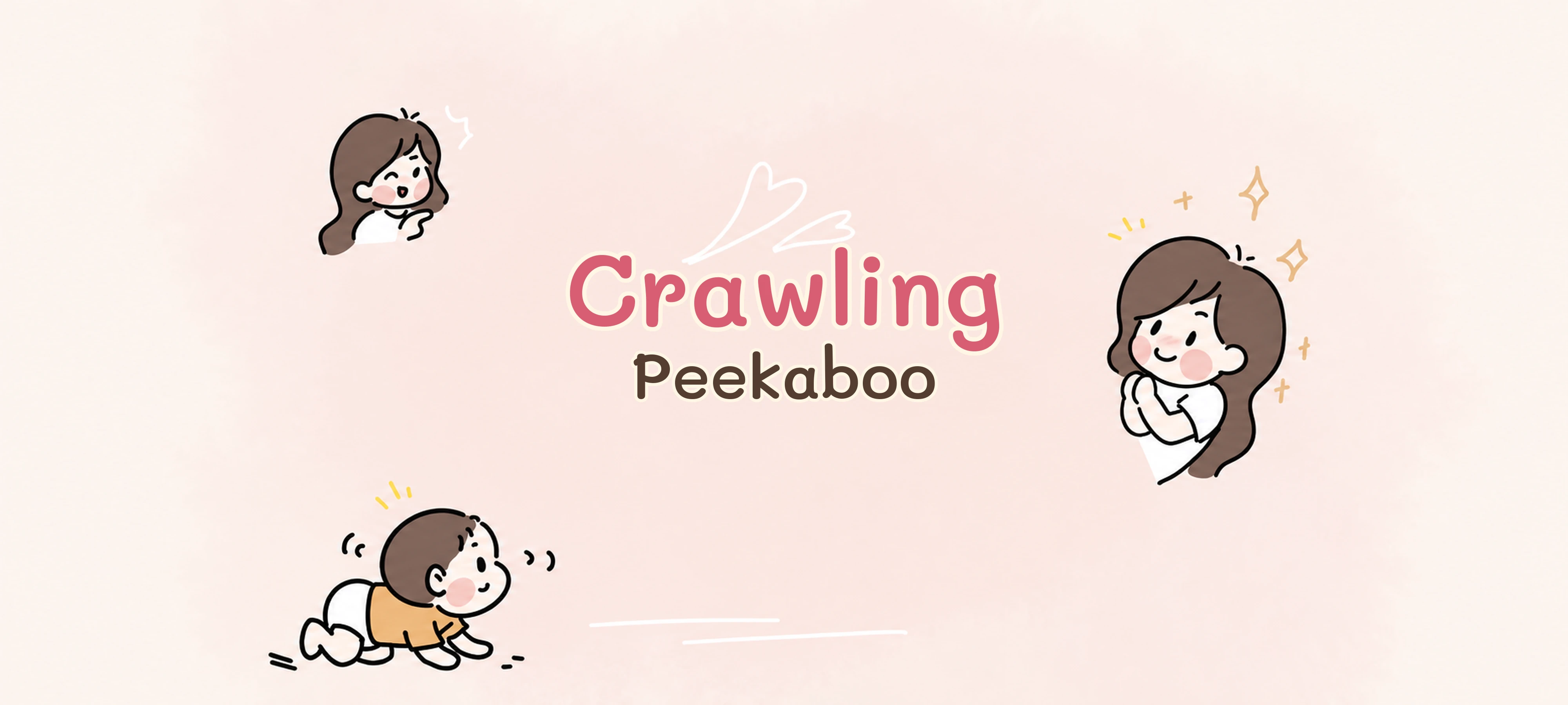 Crawling Peekaboo activity illustration