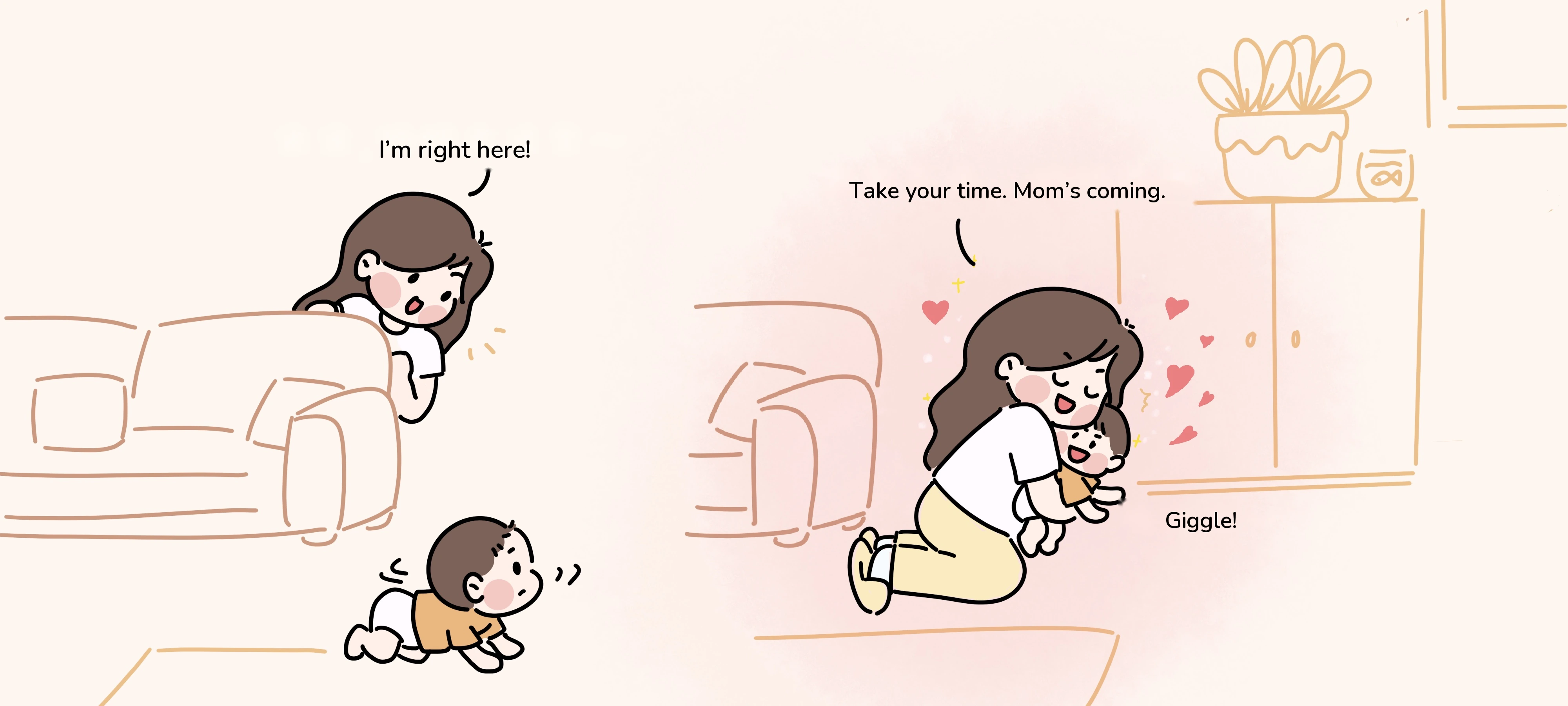 Crawling Peekaboo, step 2