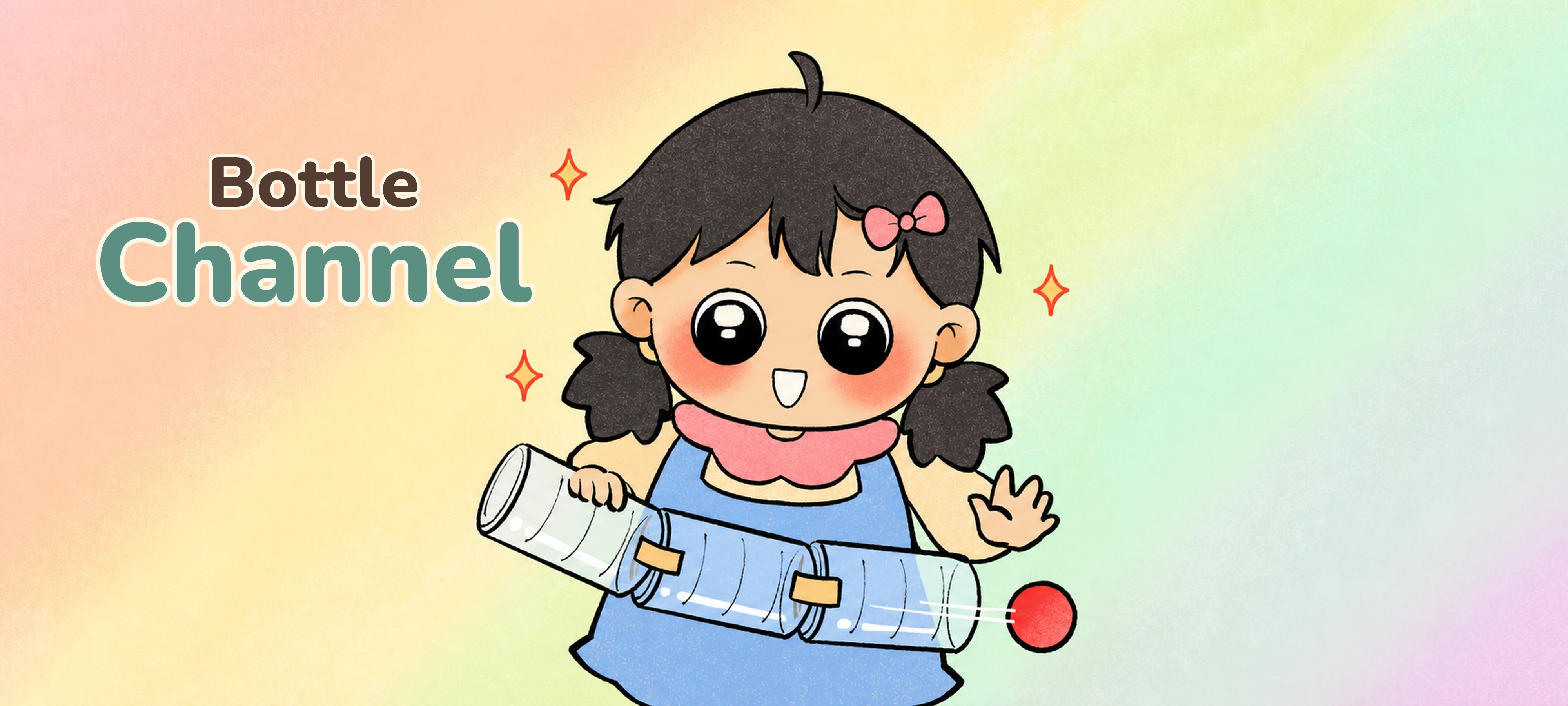 Bottle-Tube Ball Track activity illustration