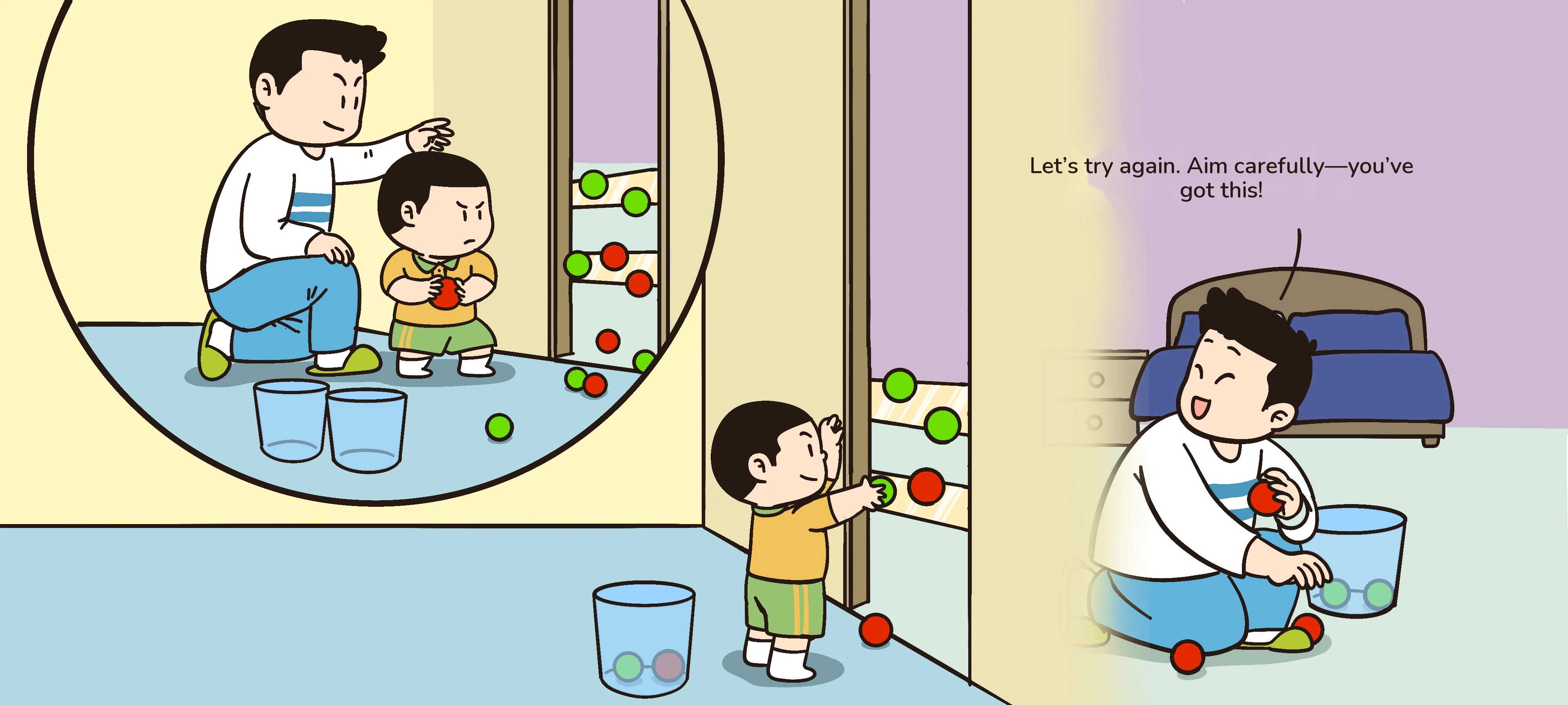 Sticky Ball Toss, step 3