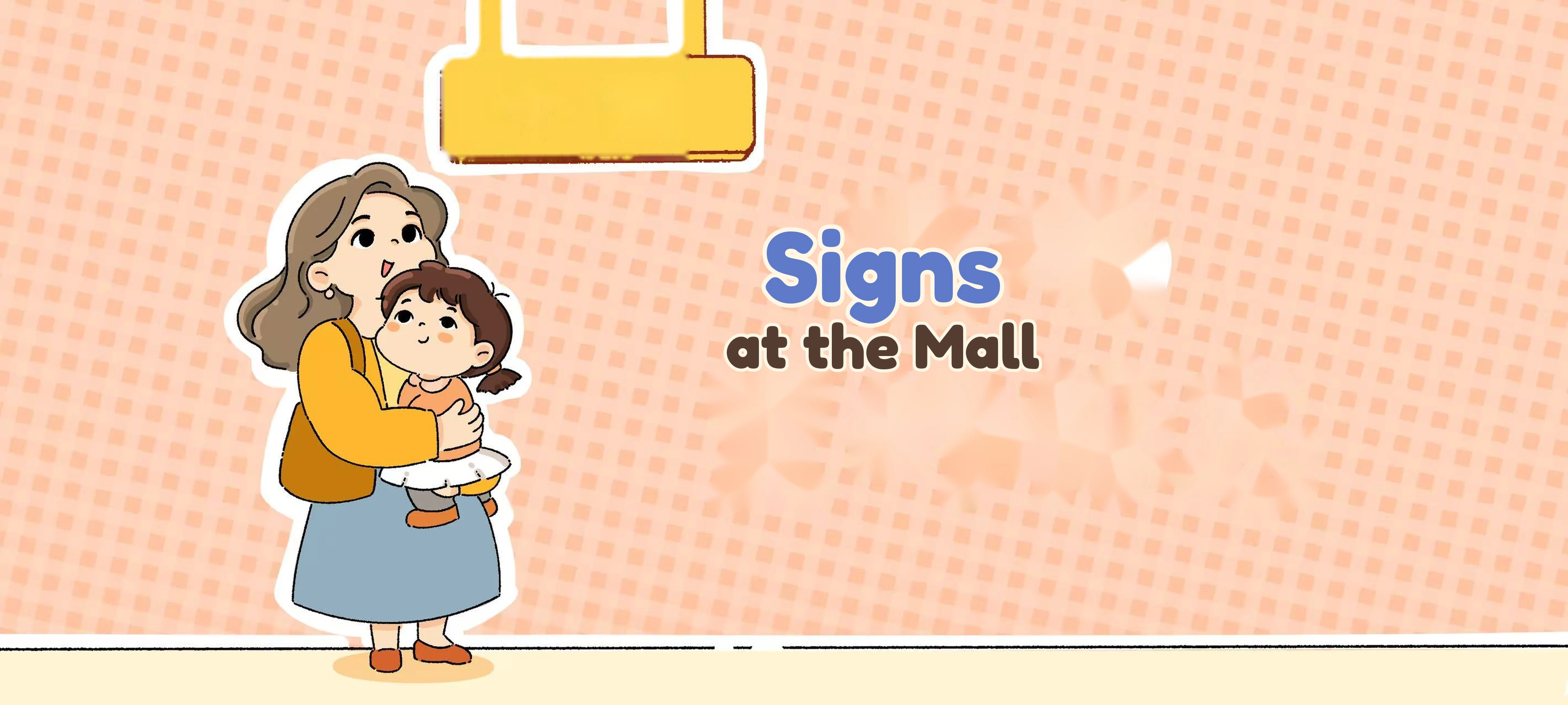 Signs at the Mall activity illustration