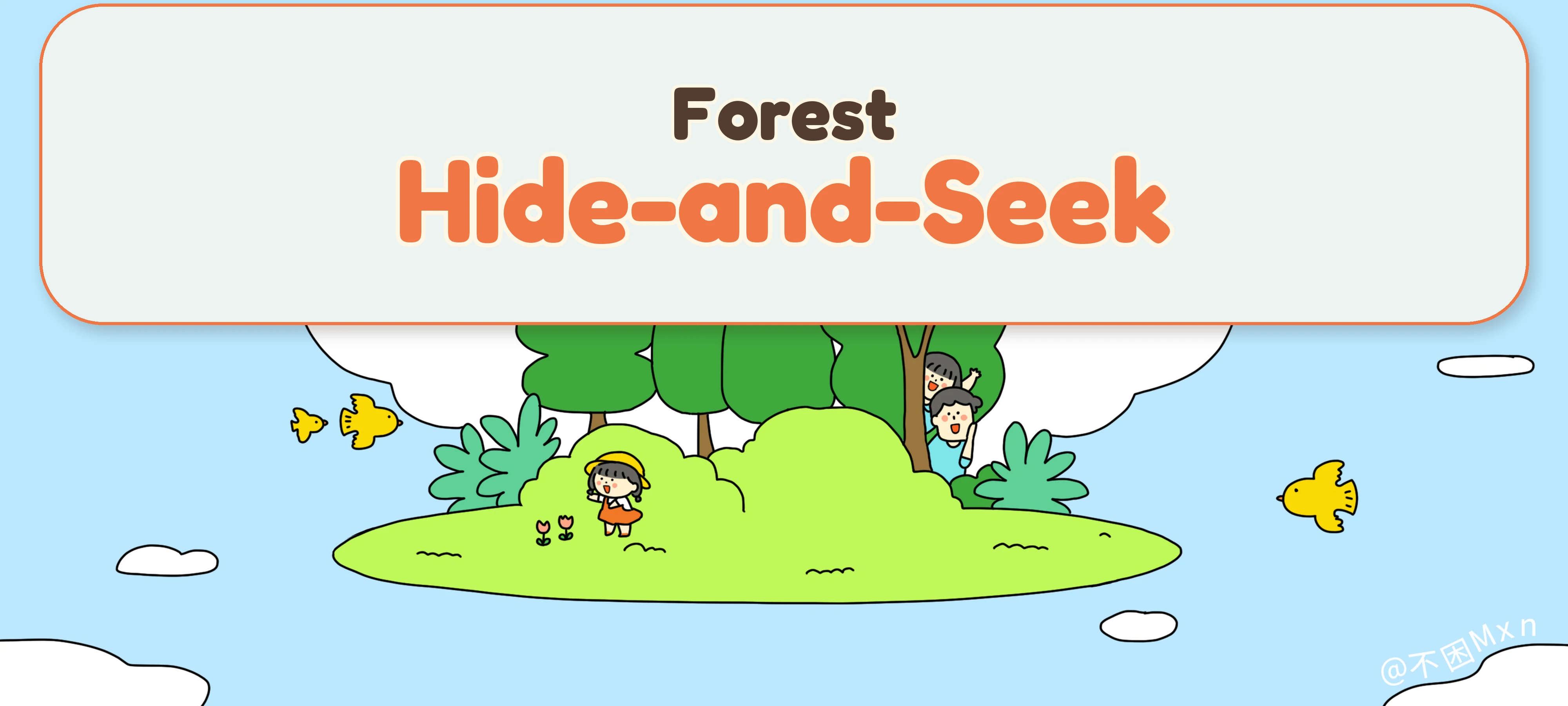 Forest Hide-and-Seek activity illustration