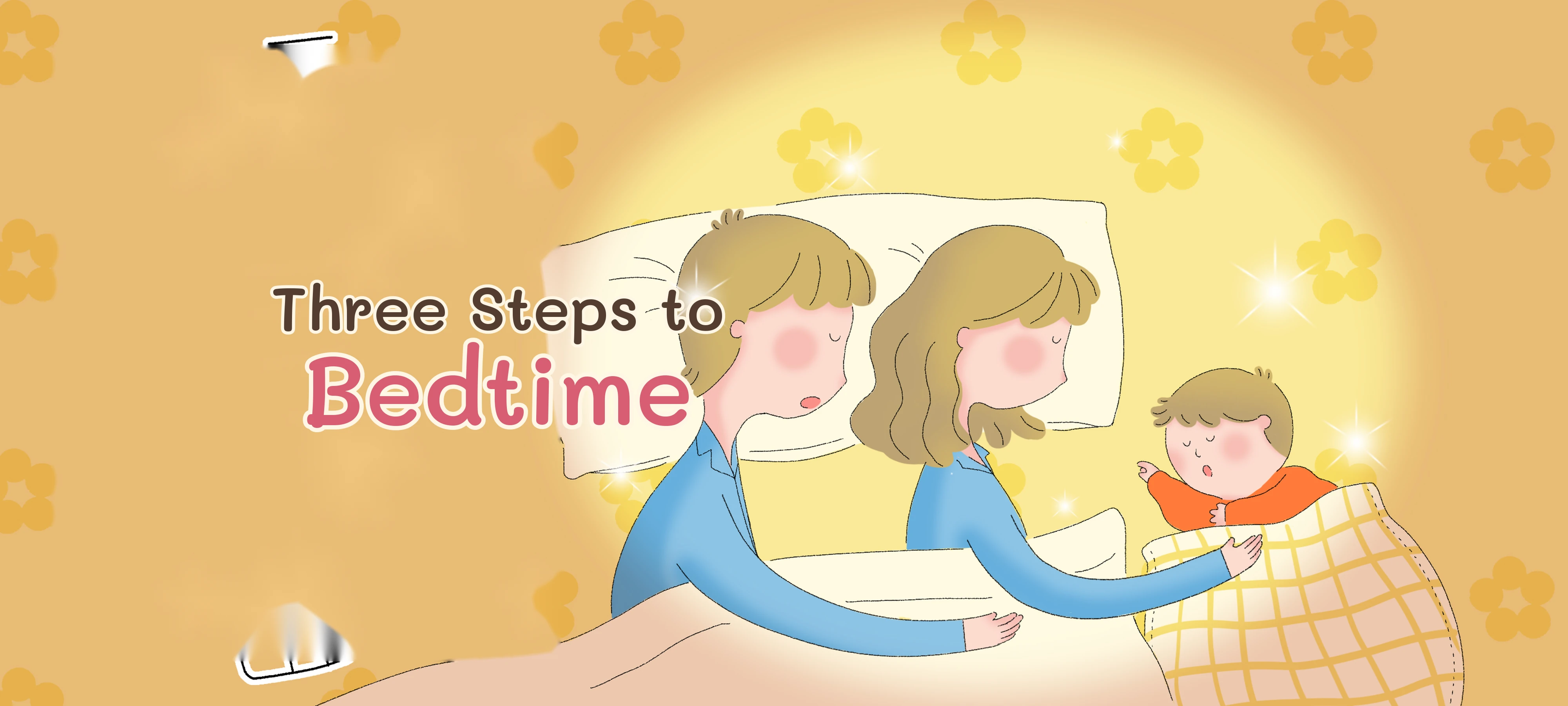 A Three-Step Bedtime Routine activity illustration