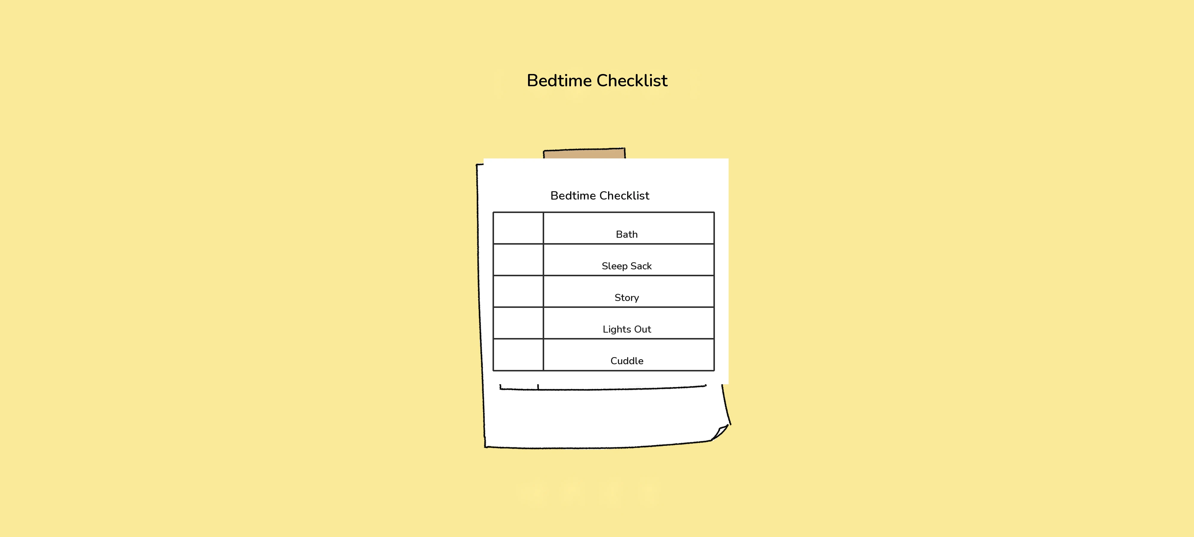 A Three-Step Bedtime Routine, preparation