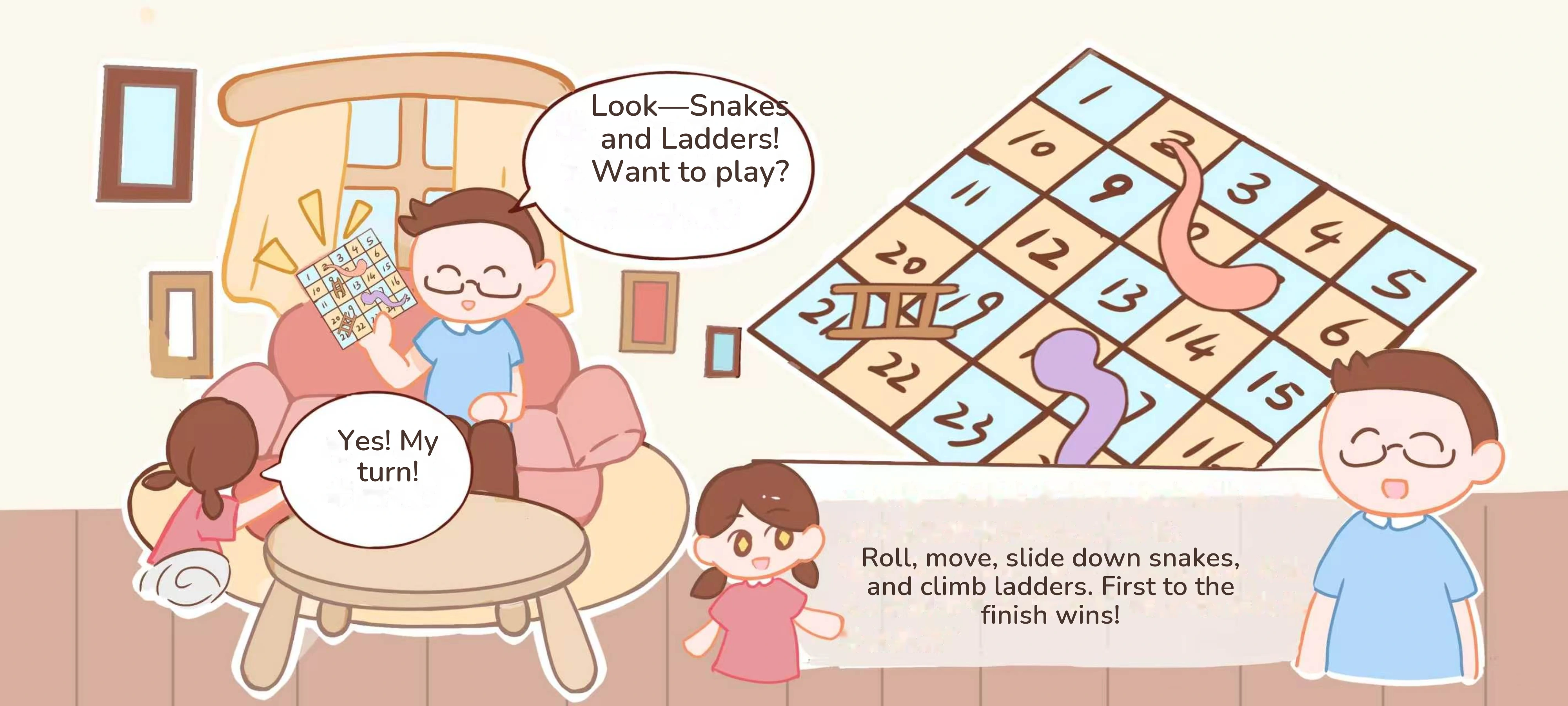 Snakes and Ladders, step 1