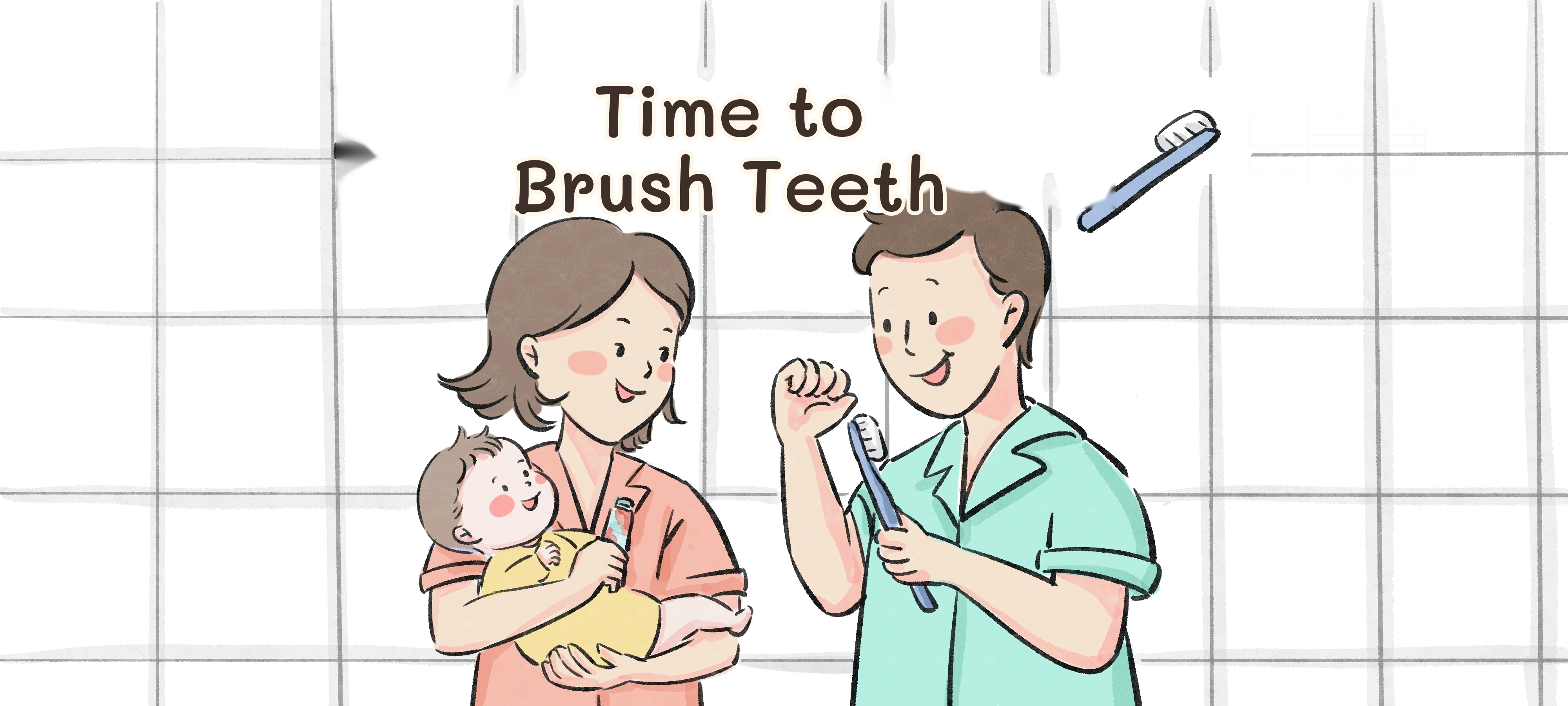 Time to Brush Teeth activity illustration