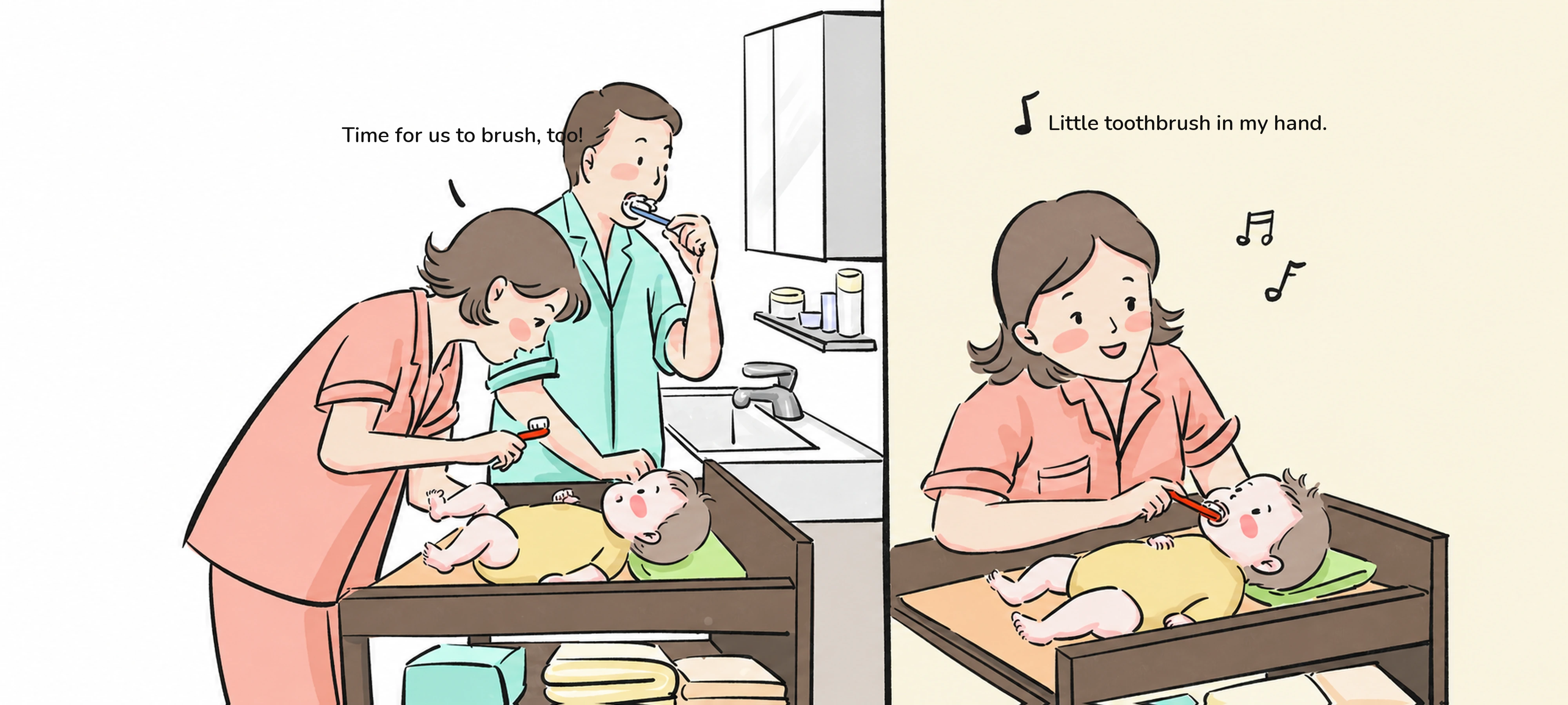 Time to Brush Teeth, step 1