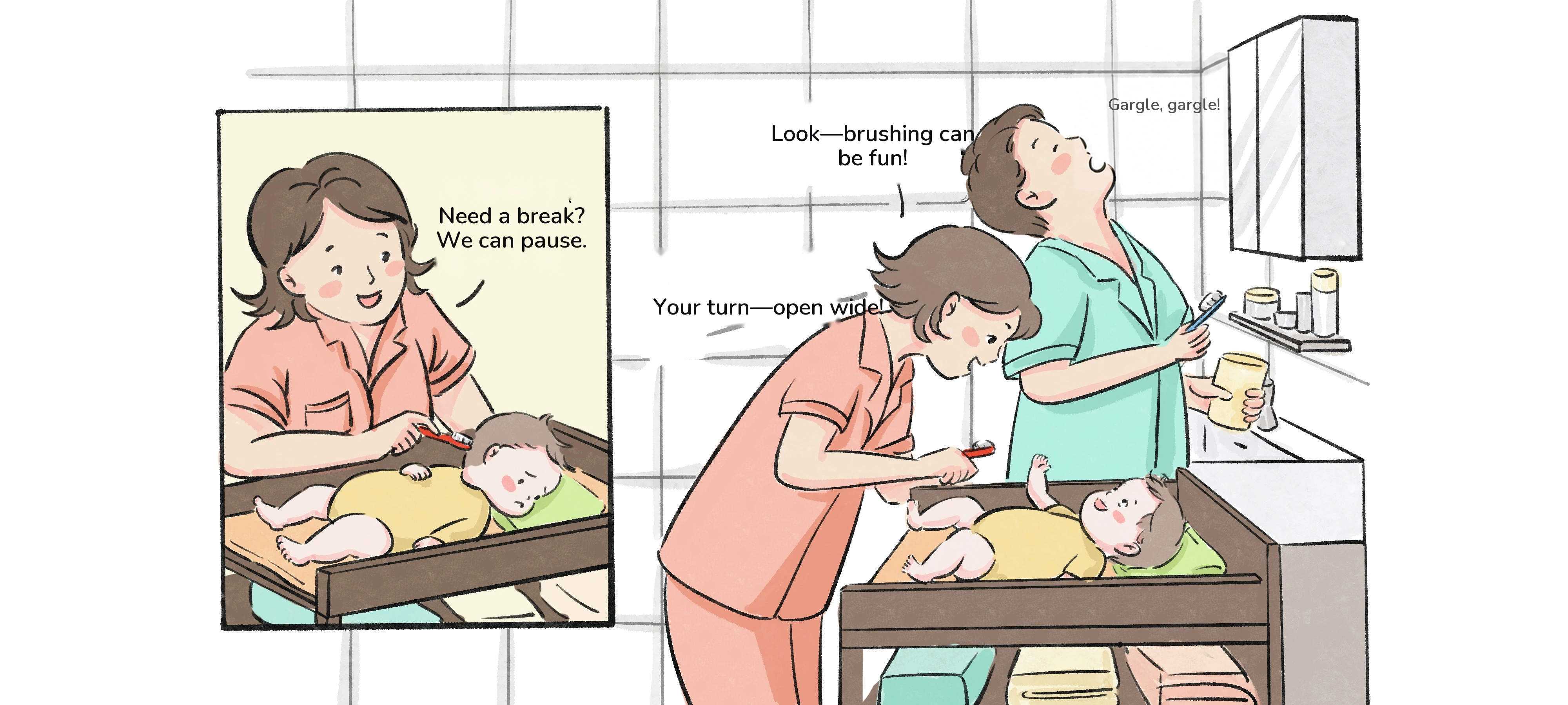 Time to Brush Teeth, step 2