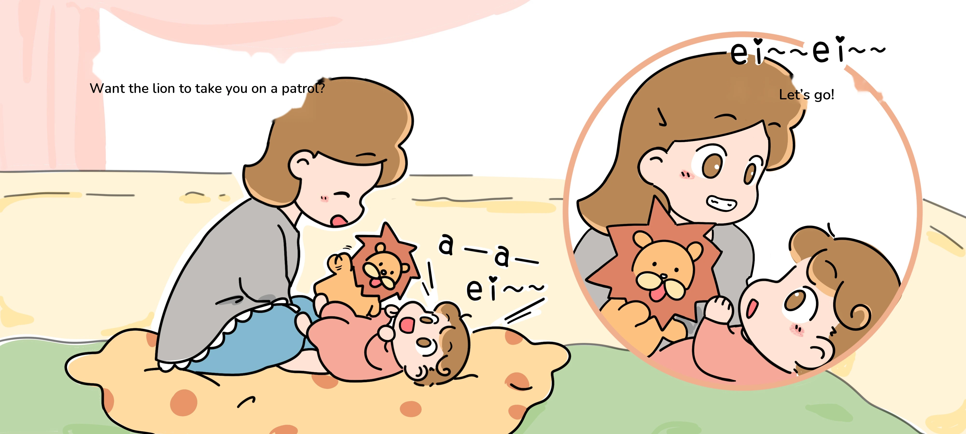Talk with the Little Lion, step 2