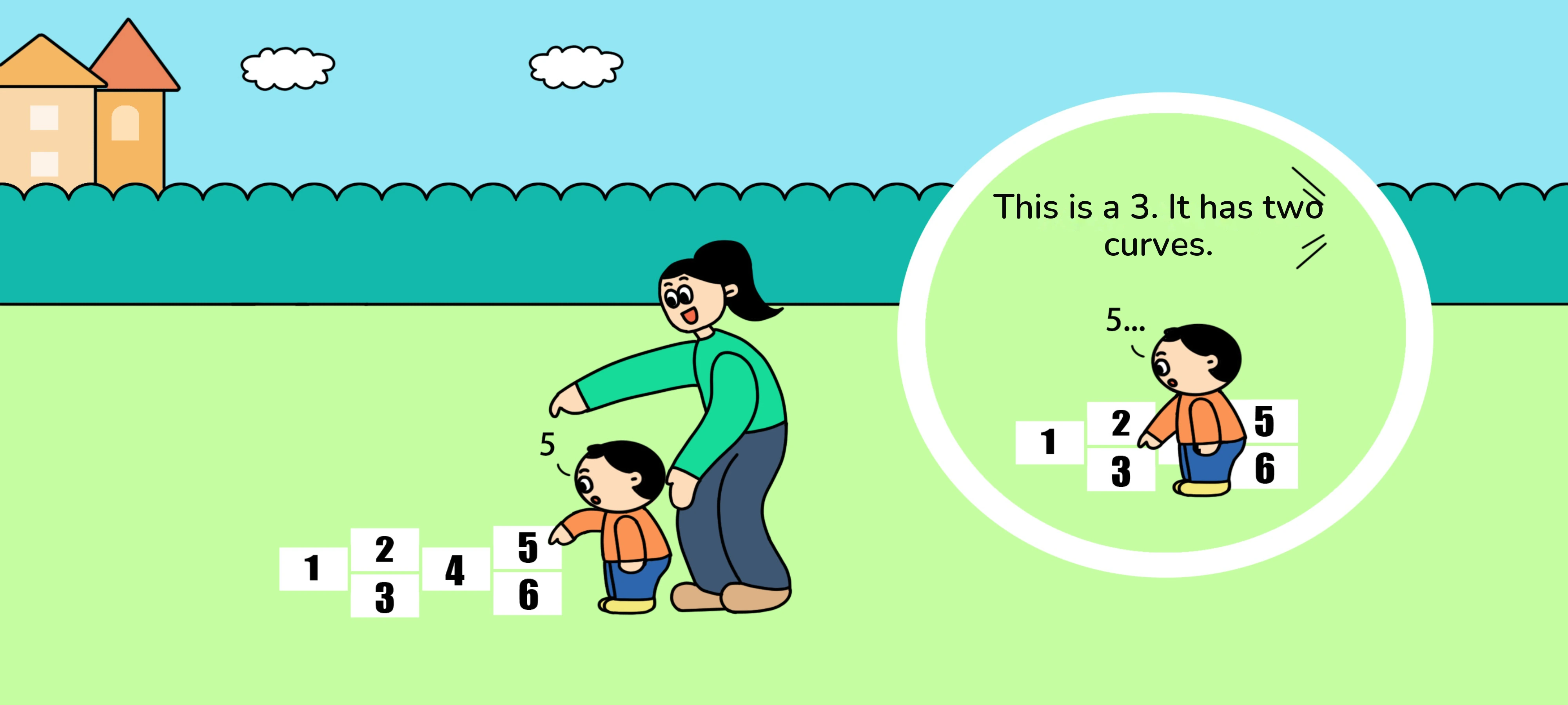 Number Hopscotch, step 1