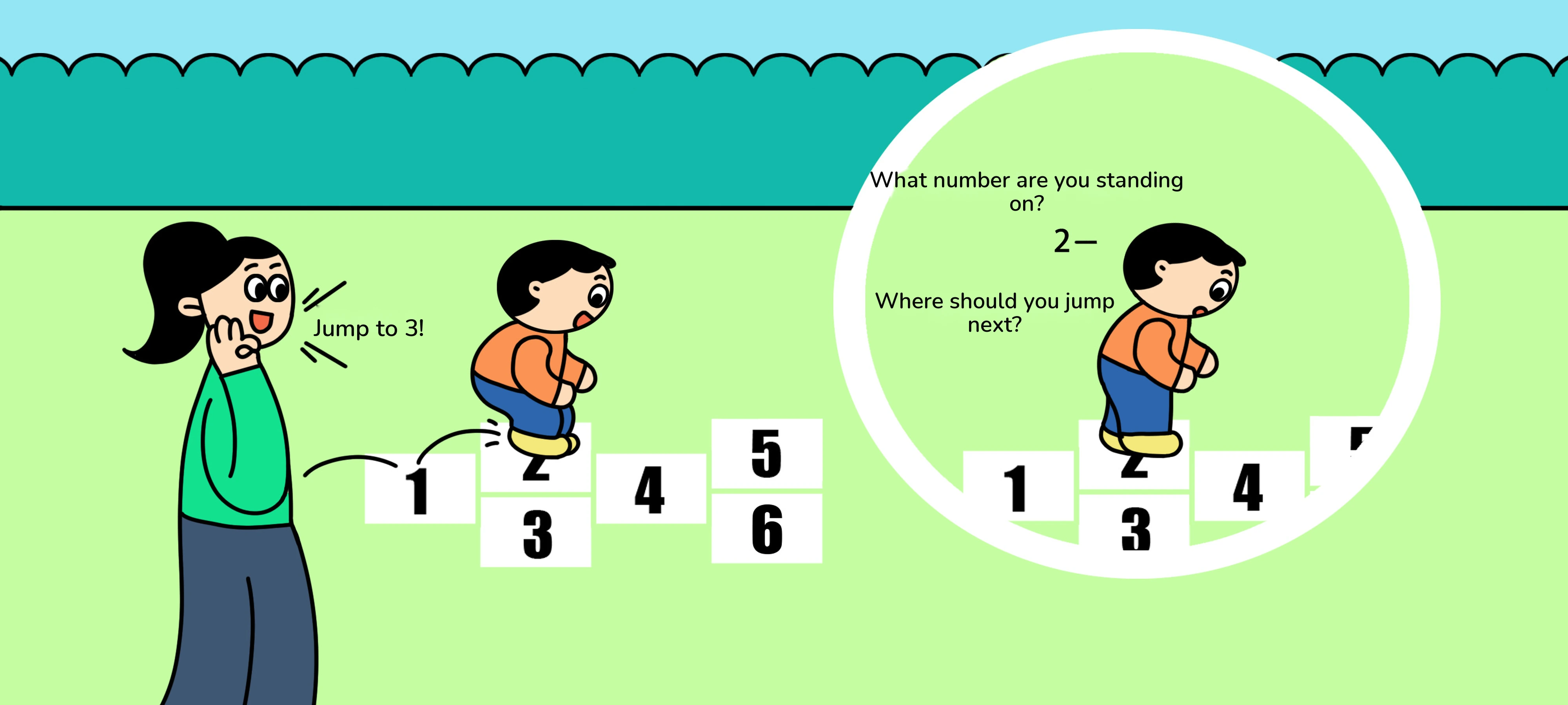 Number Hopscotch, step 2