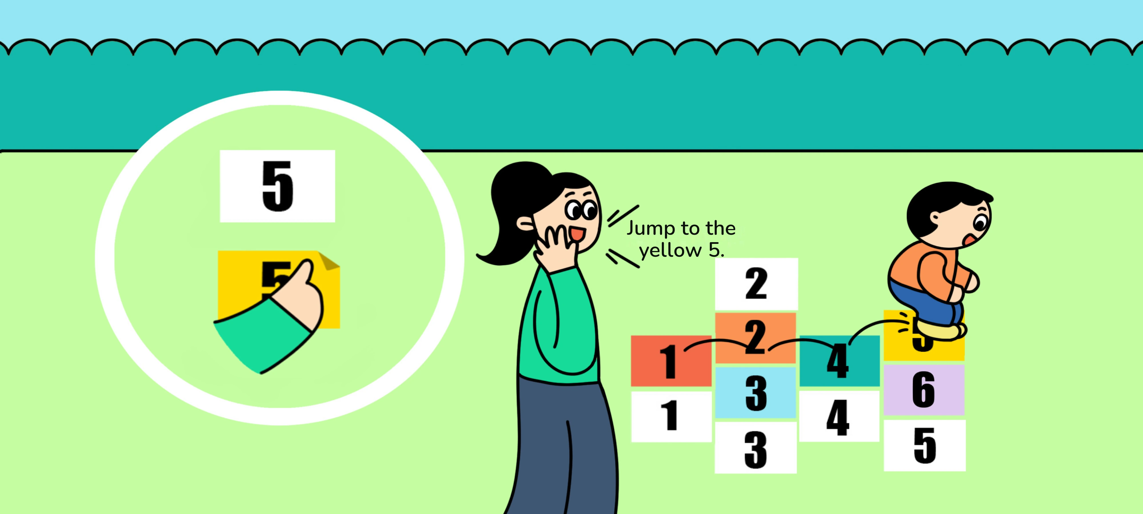Number Hopscotch, step 3