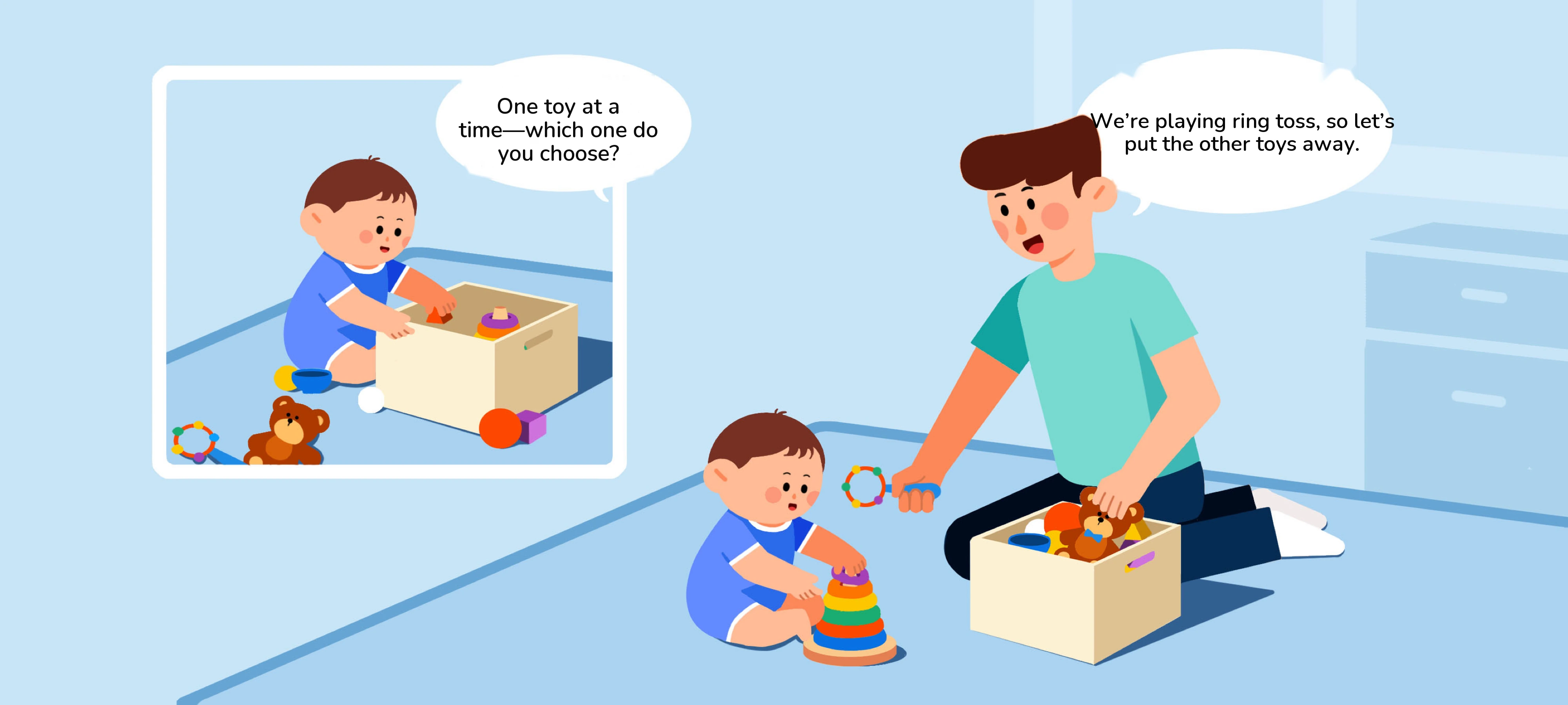 Focused Play, One Step at a Time, step 1