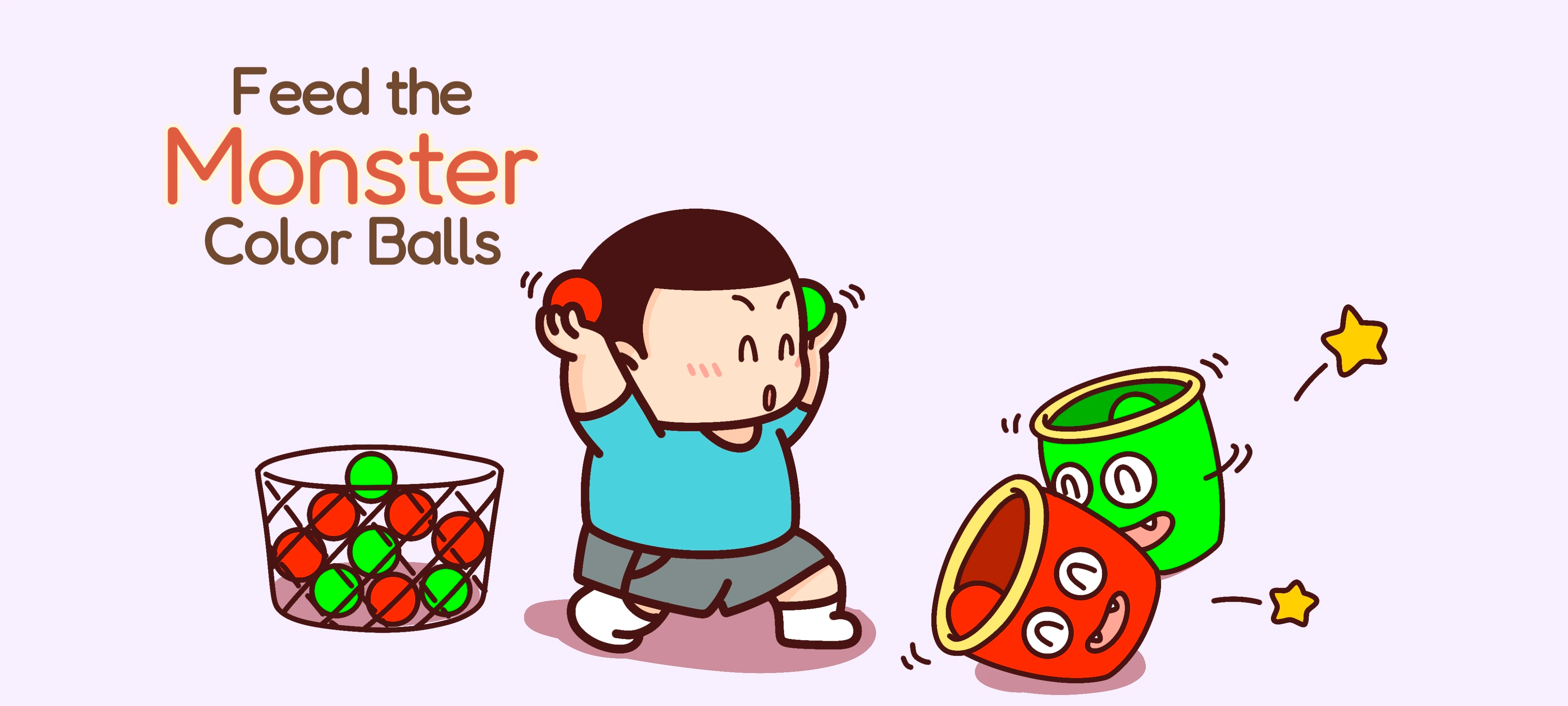 Feed the Color Monsters activity illustration