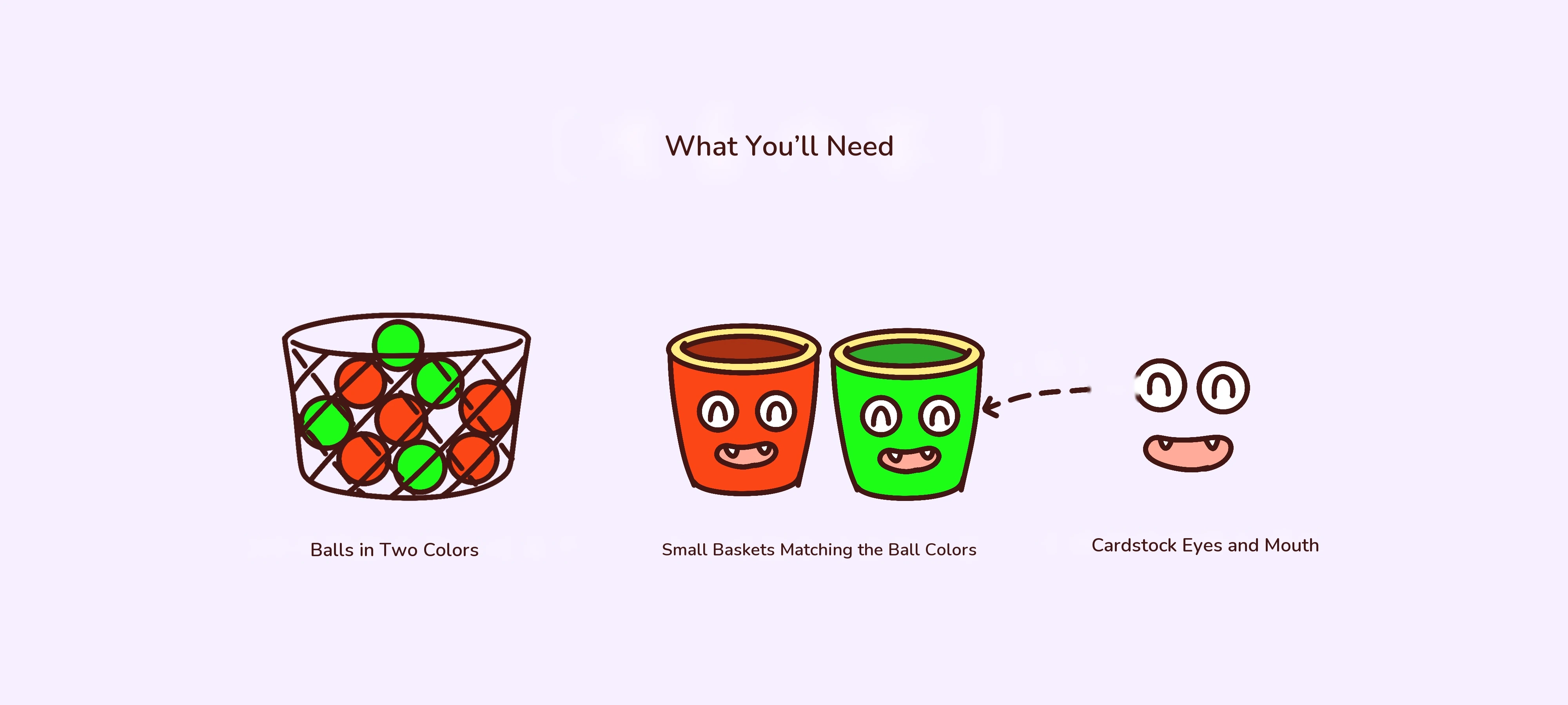 Feed the Color Monsters, preparation