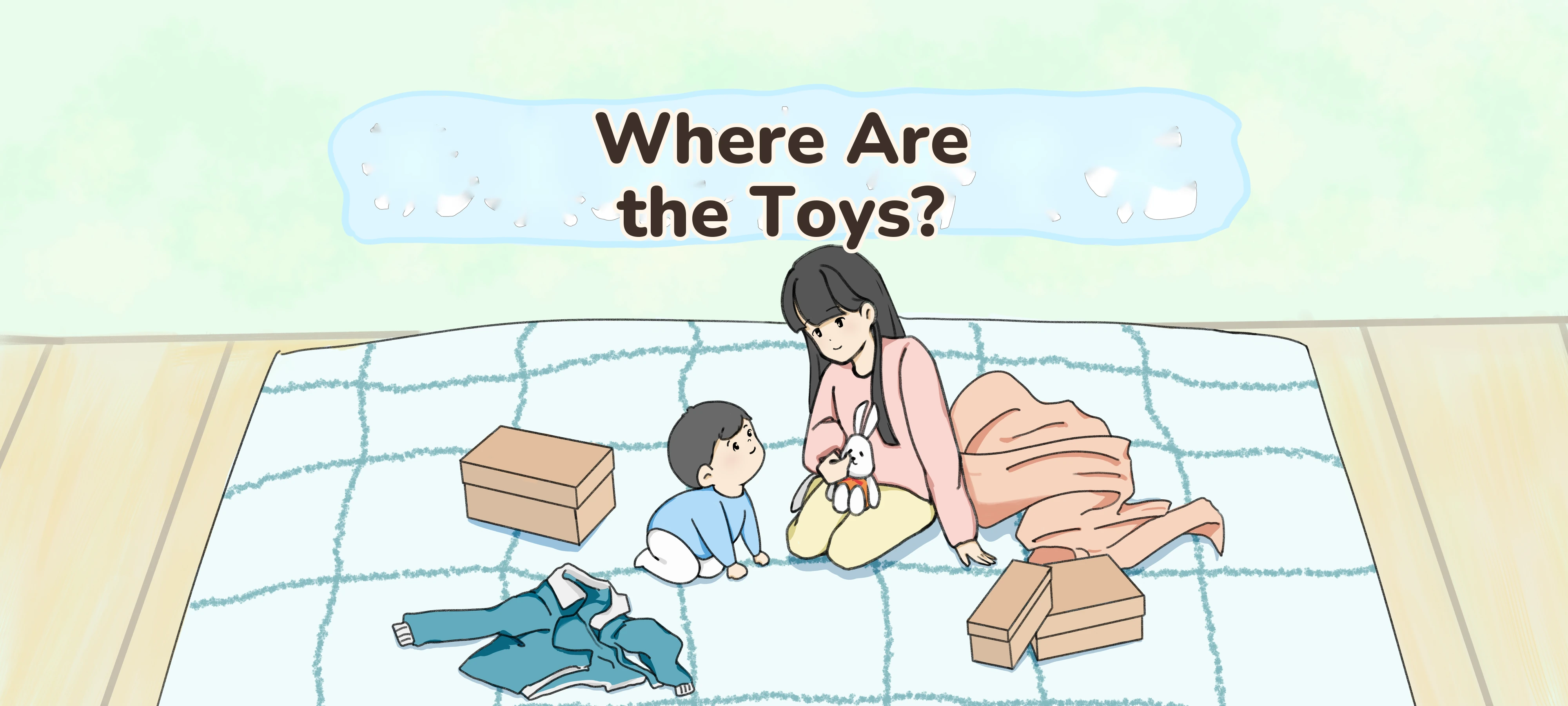 Where Is Bunny Hiding? activity illustration