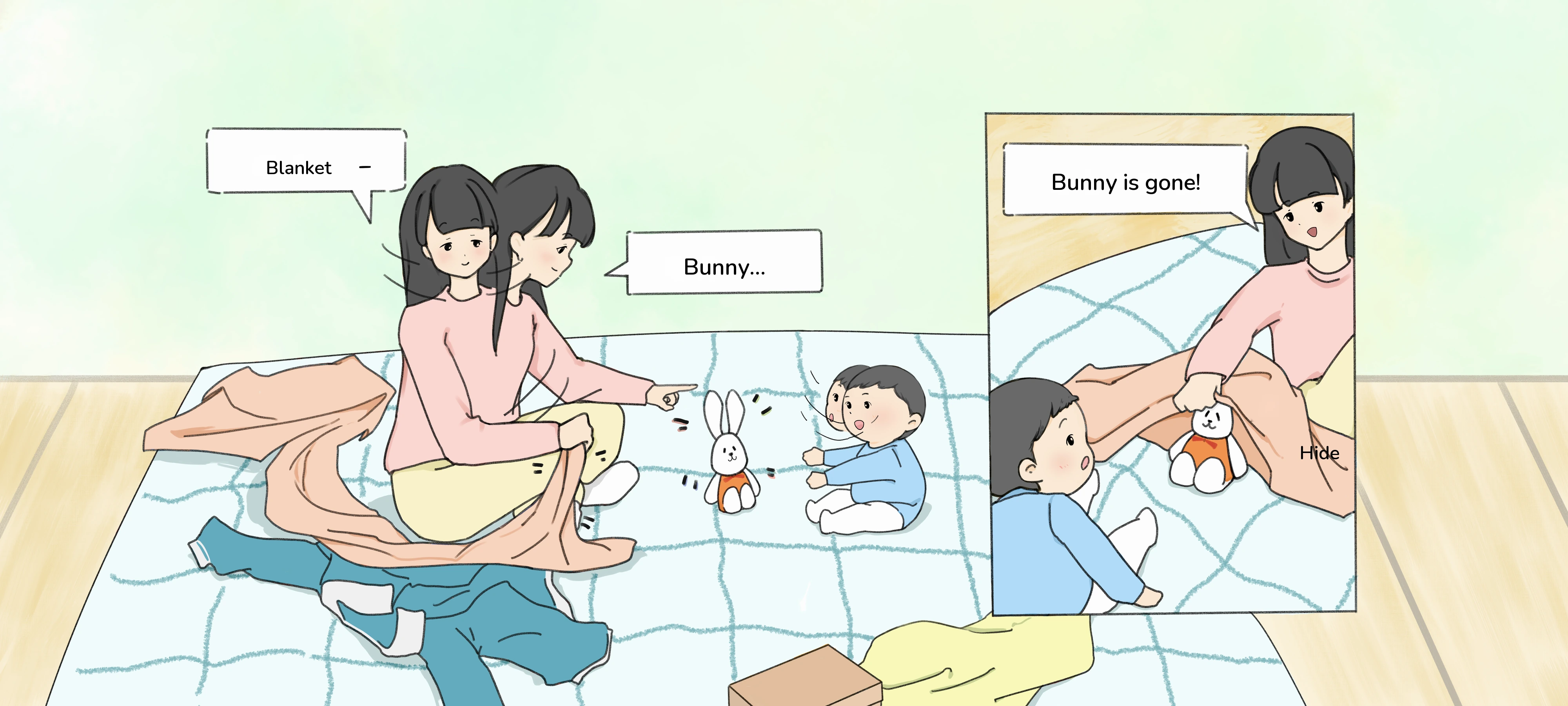 Where Is Bunny Hiding?, step 1