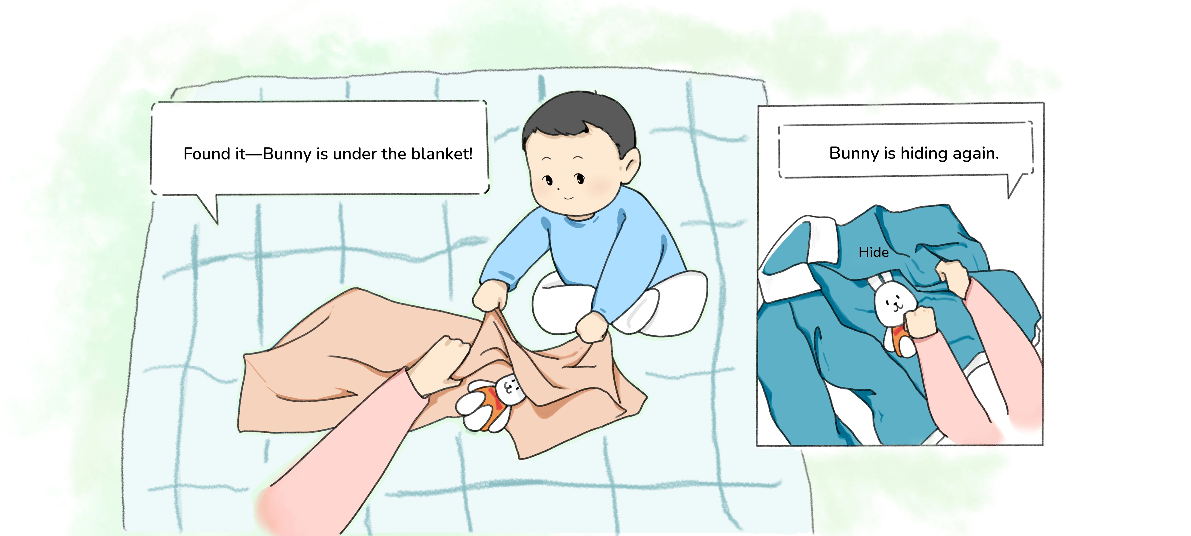 Where Is Bunny Hiding?, step 2
