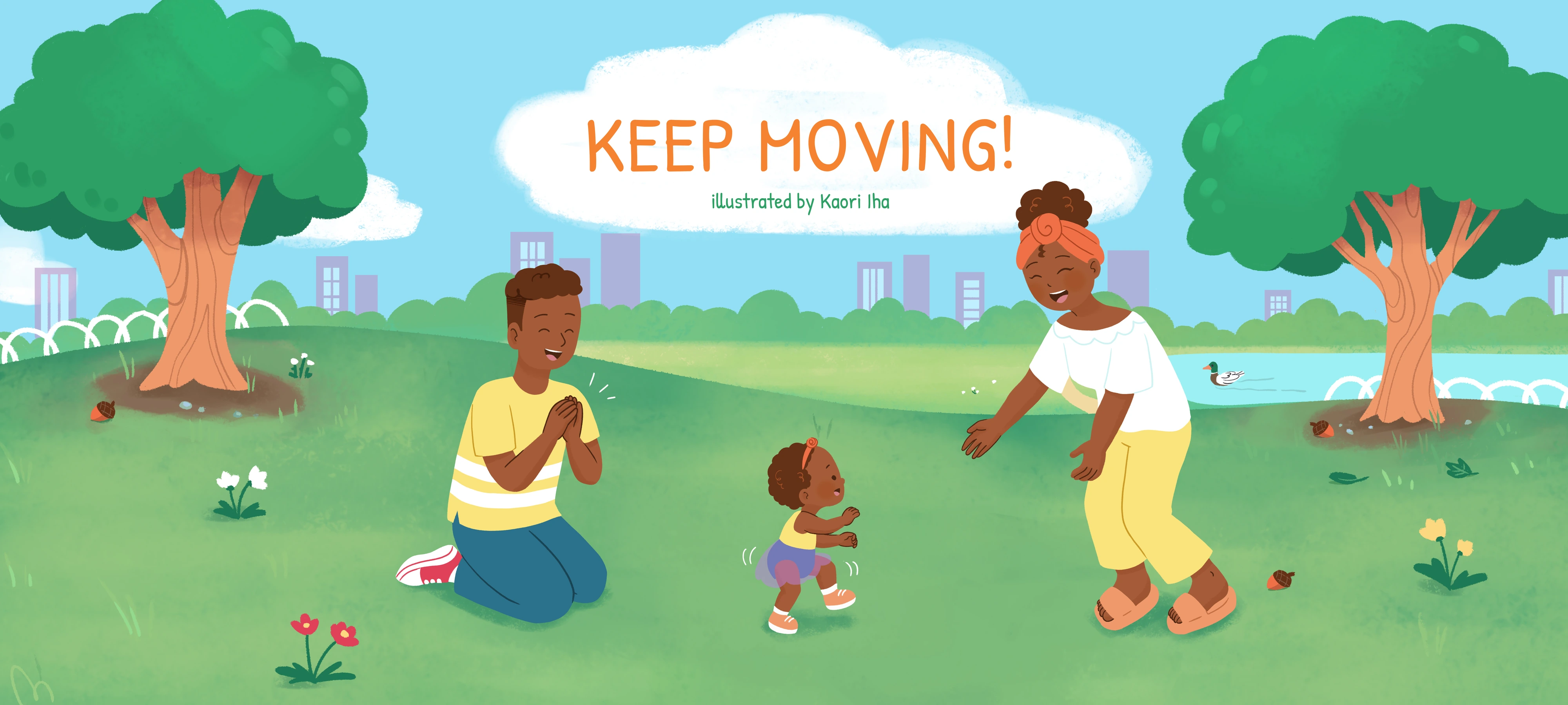 Walk Across the Grass activity illustration