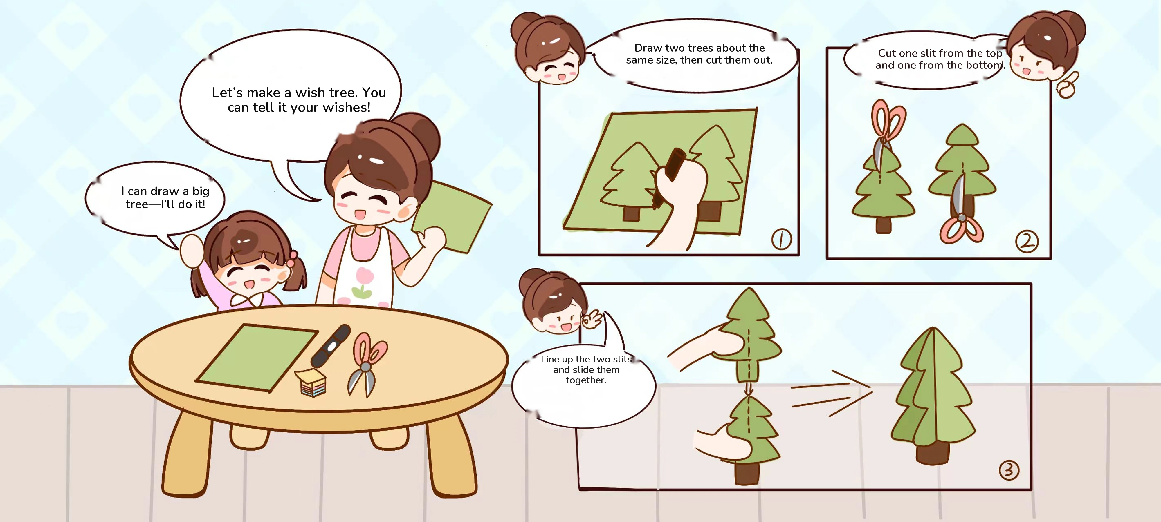 Make a Wish Tree, step 1