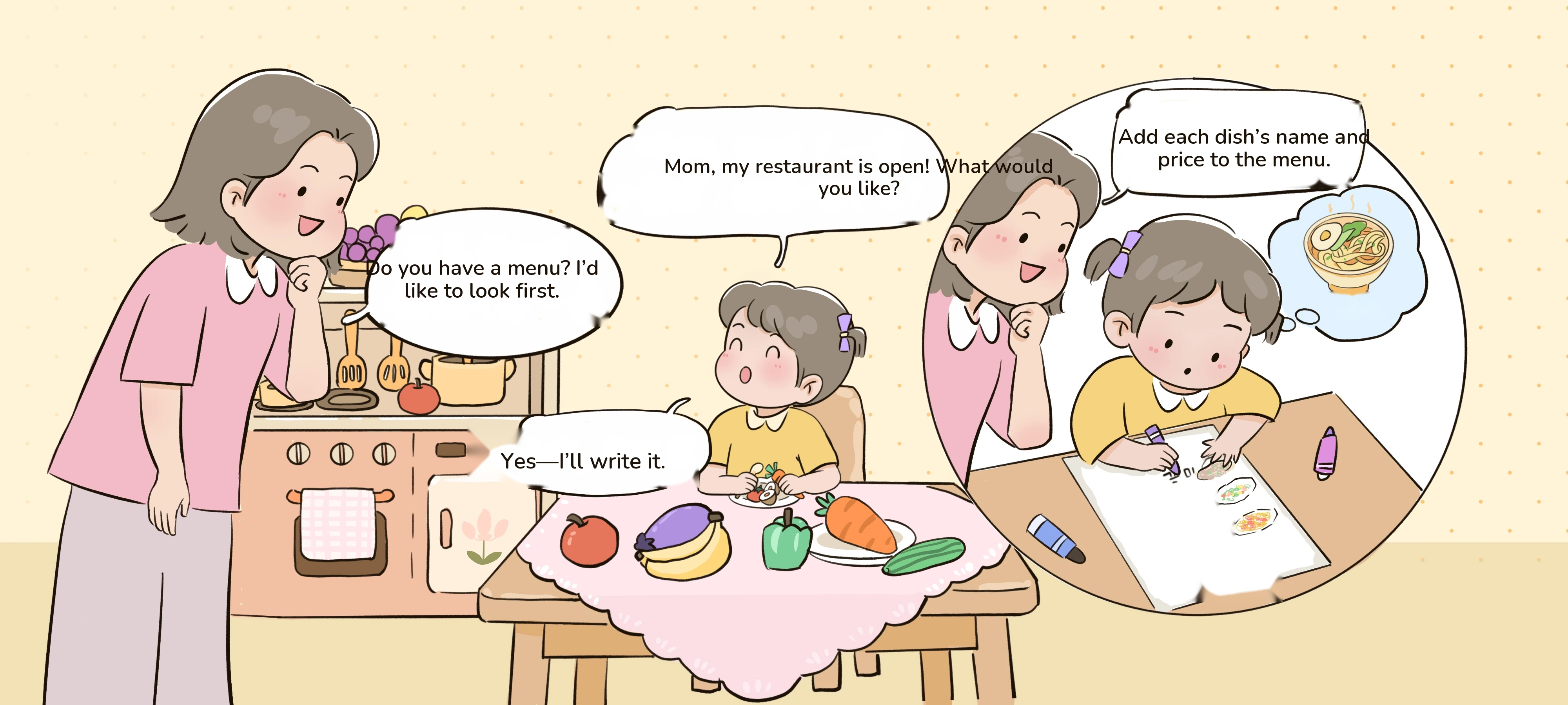 Open a Family Restaurant, step 1
