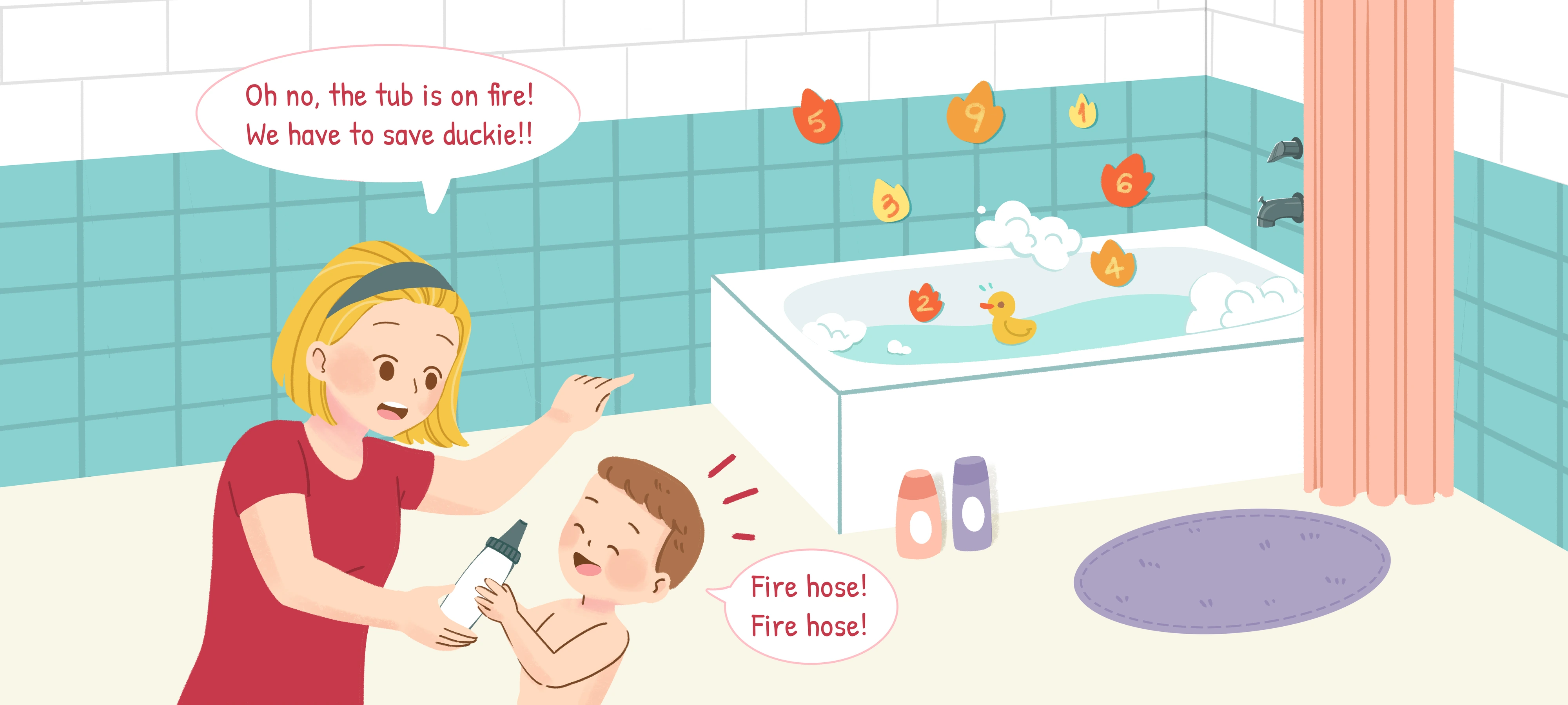 Squirt the Fire, step 1