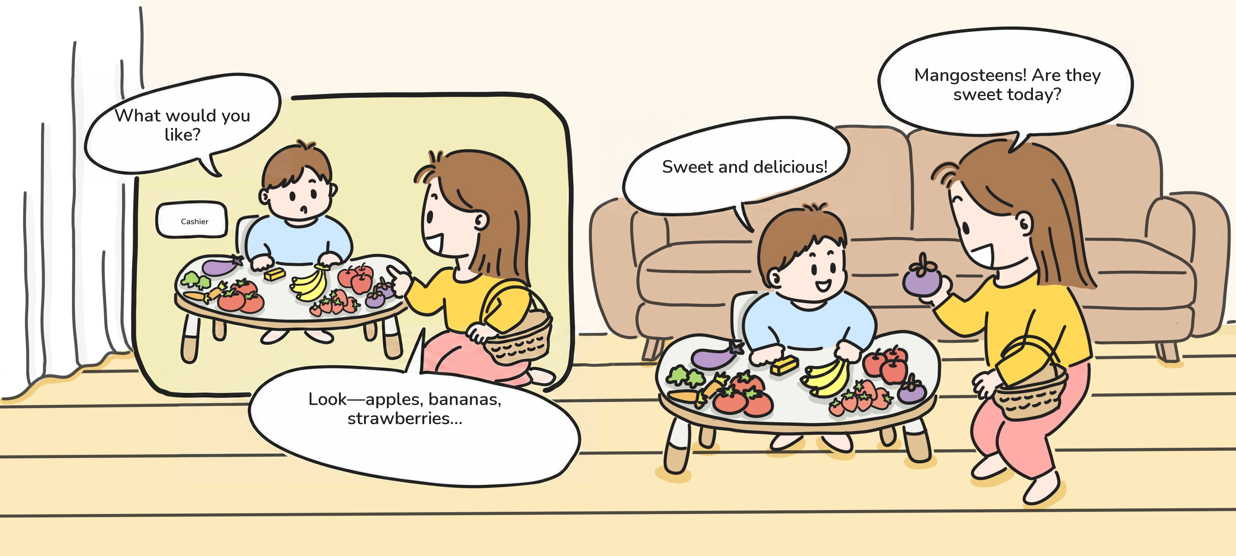 Little Cashier, step 1