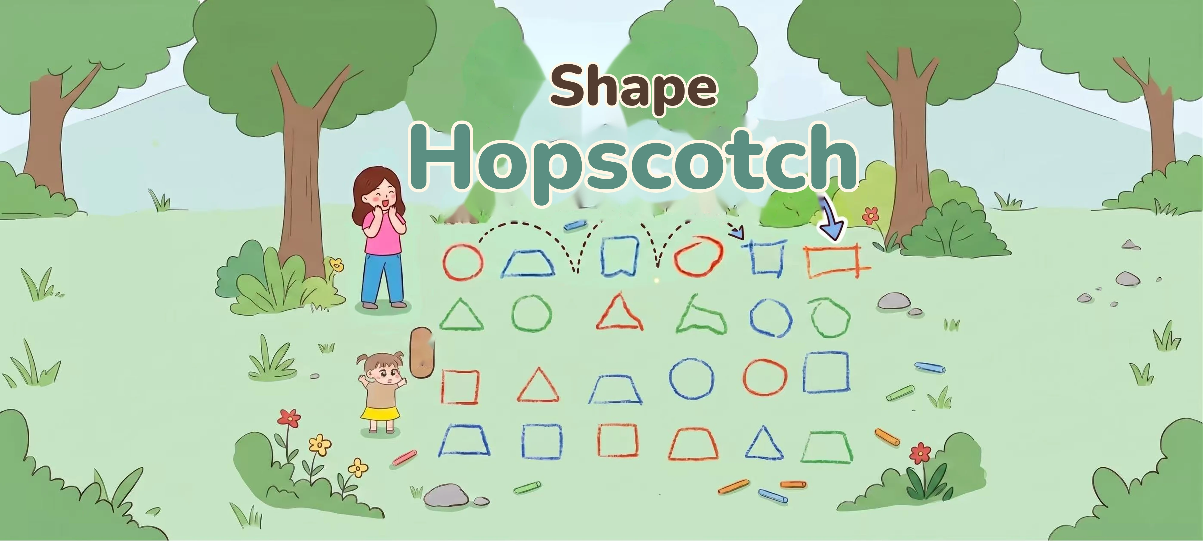 Shape Hopscotch activity illustration