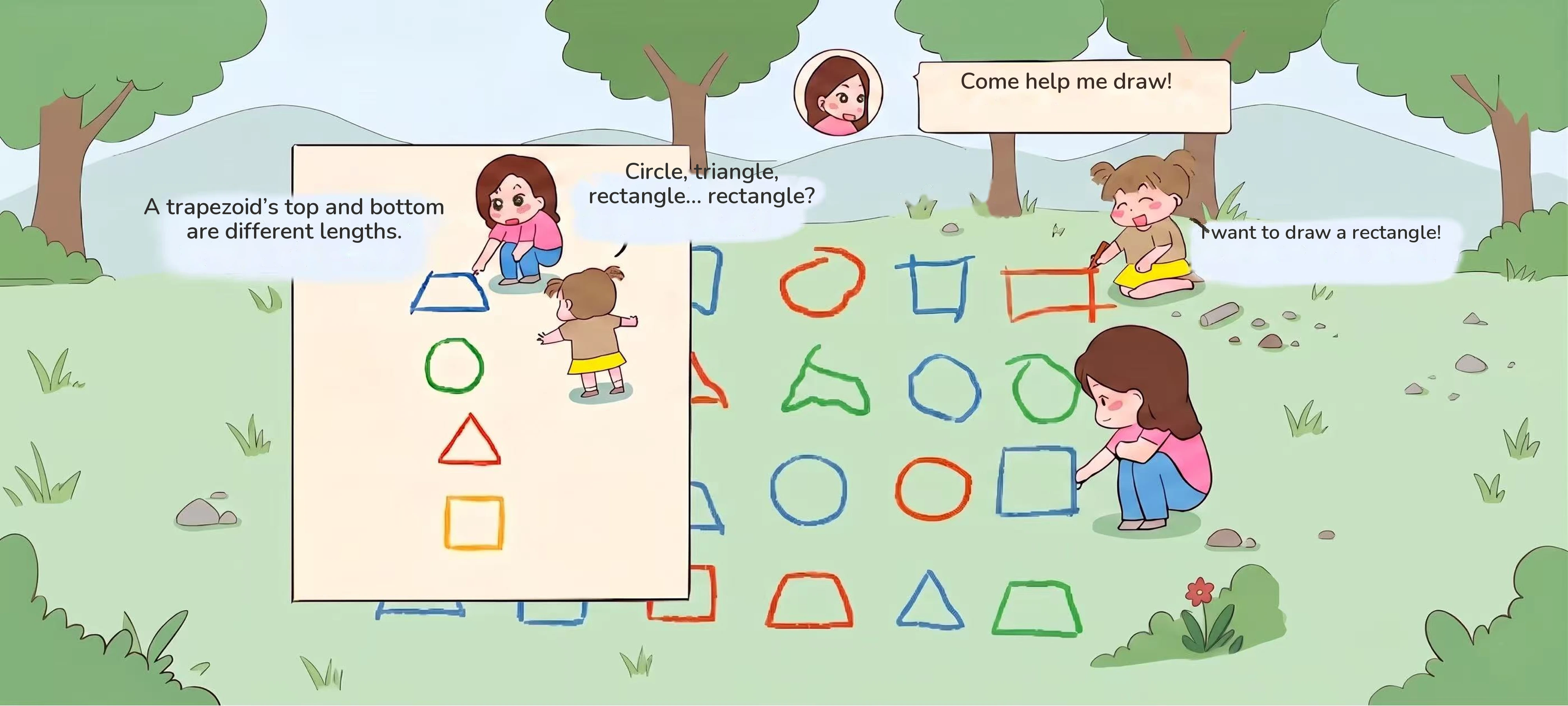Shape Hopscotch, step 1